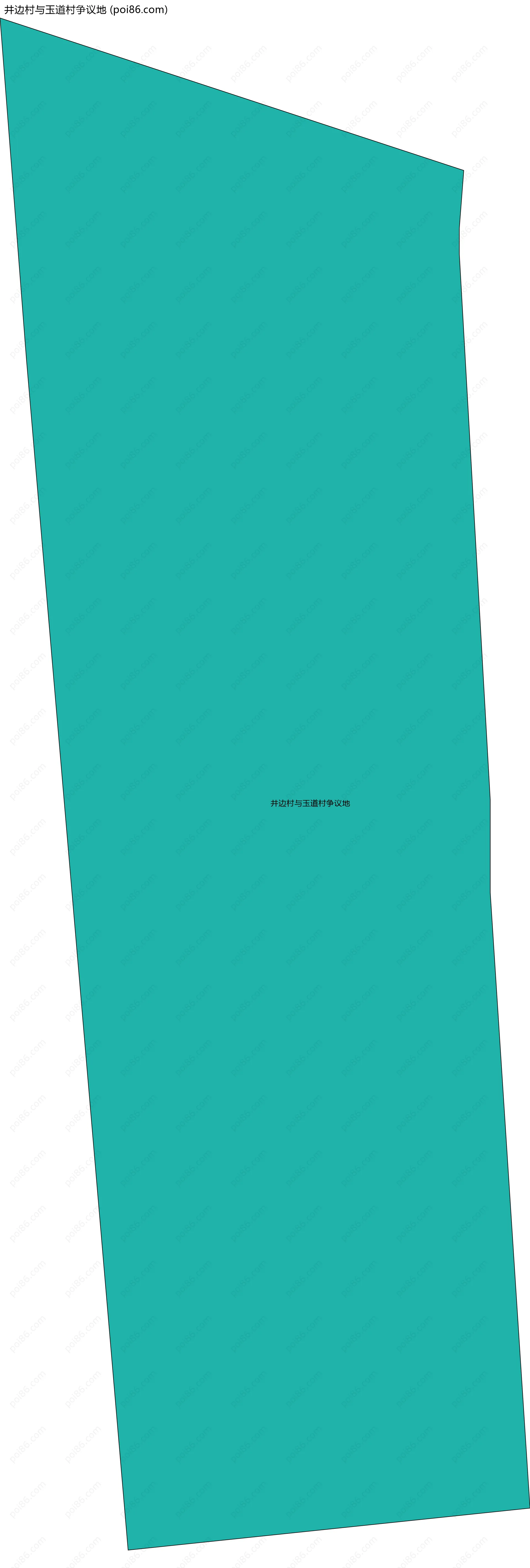 井边村与玉道村争议地边界地图