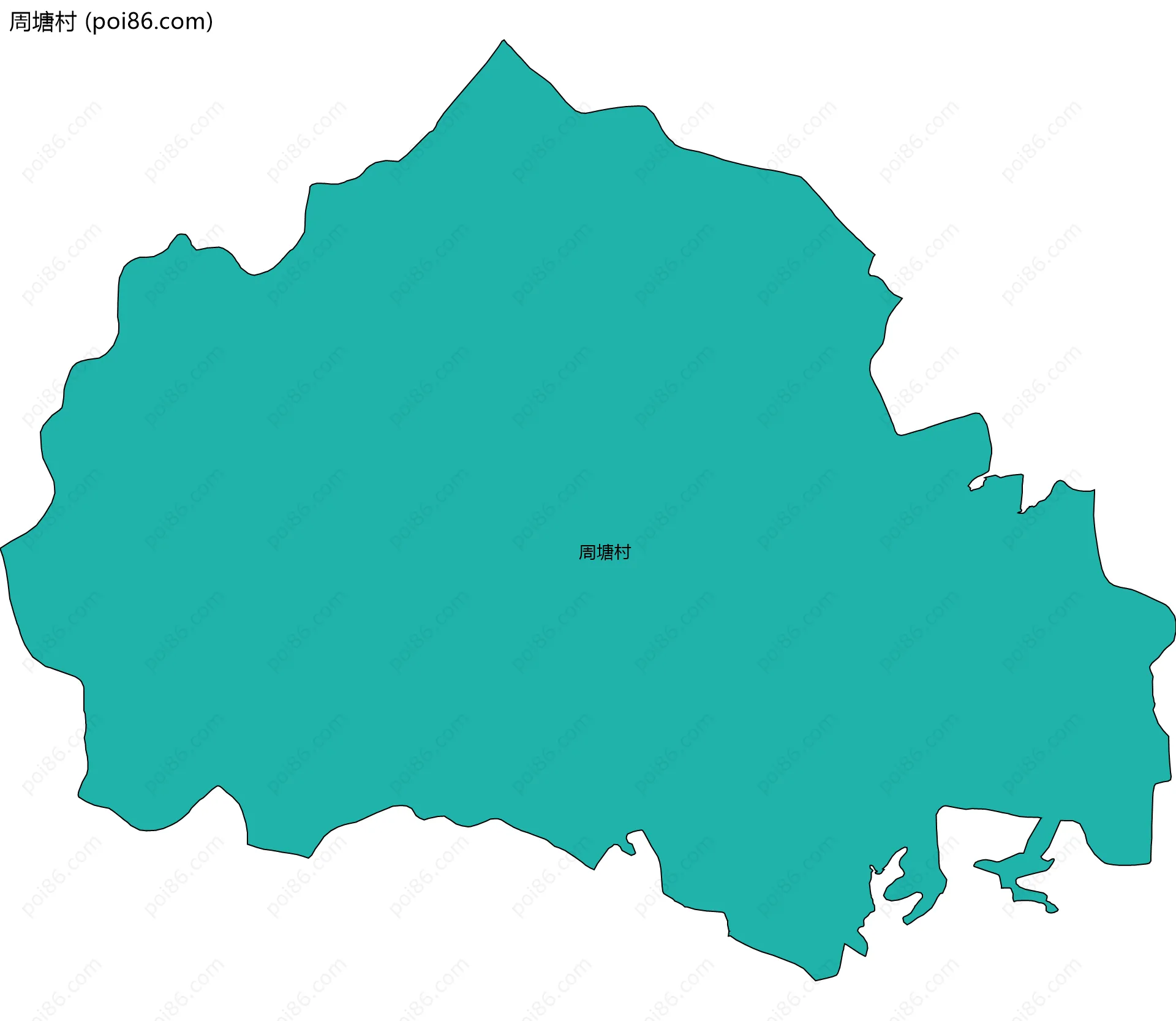 周塘村边界地图