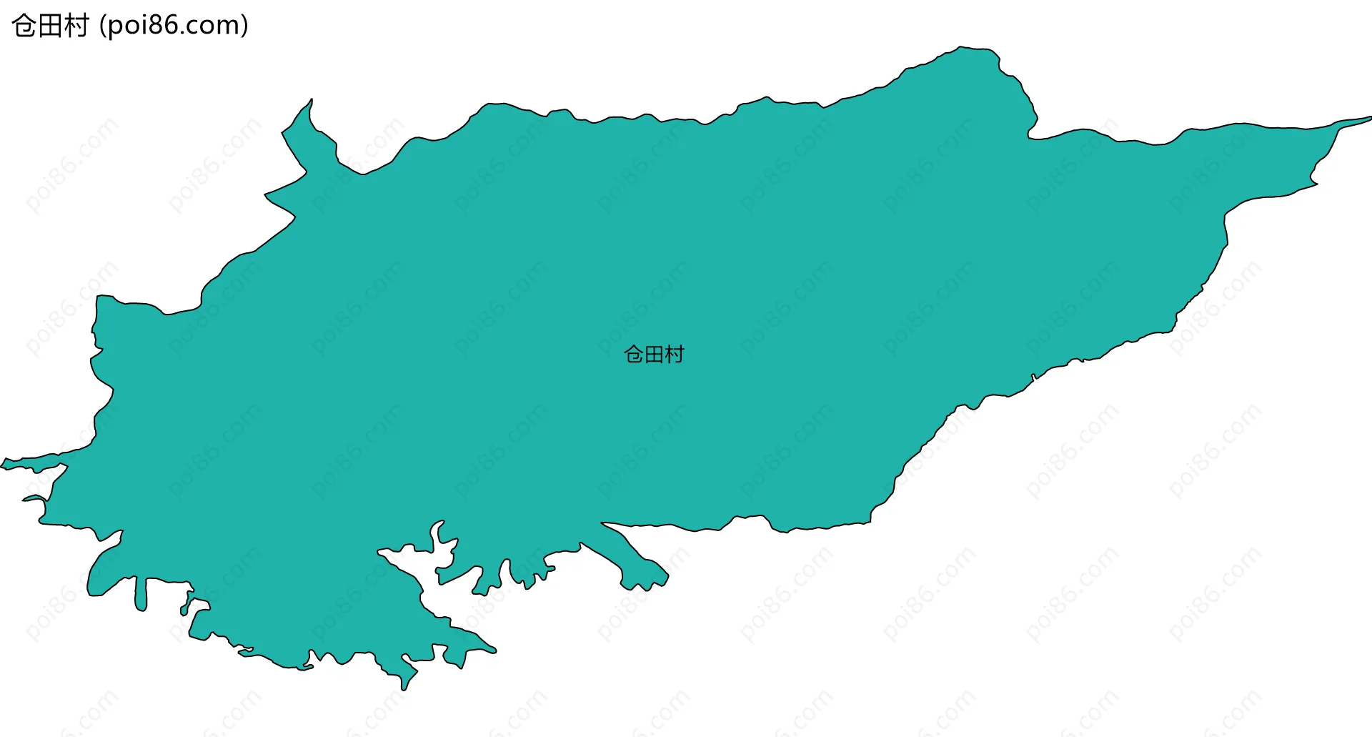 仓田村边界地图