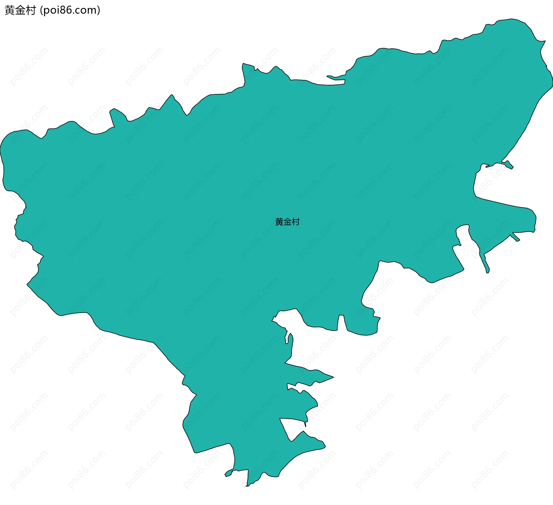黄金村边界地图