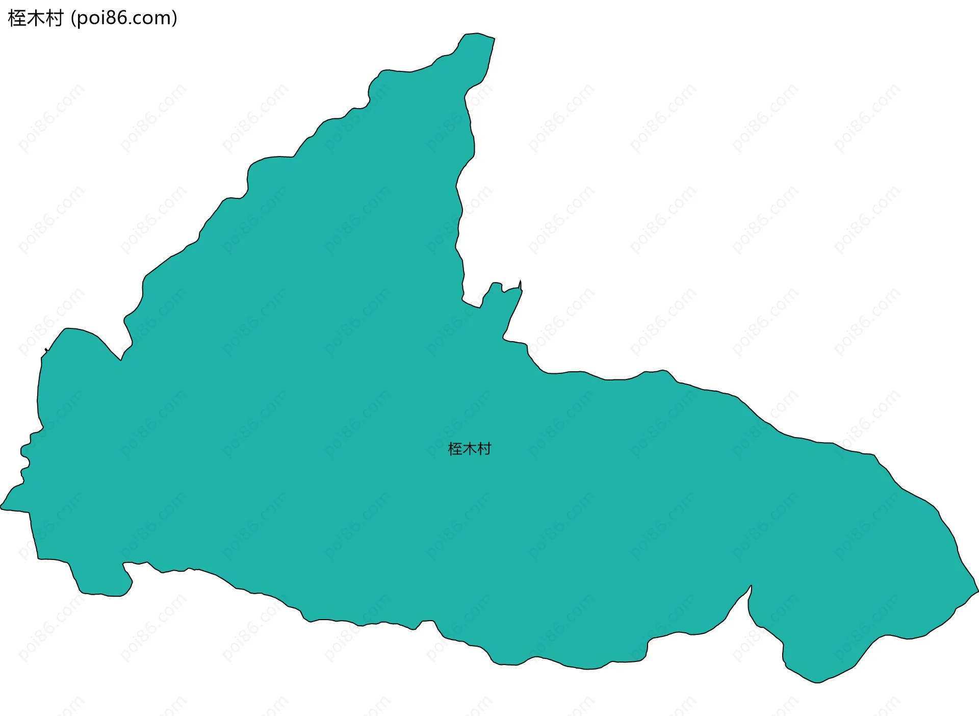桎木村边界地图