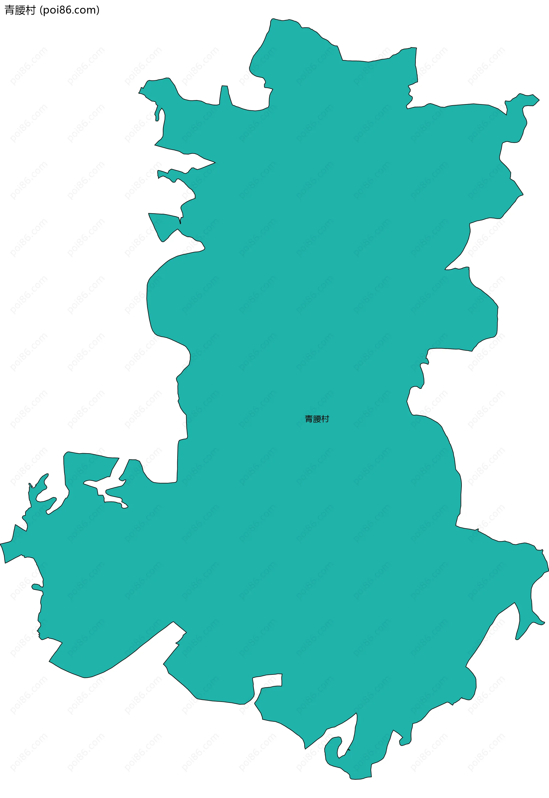 青腰村边界地图