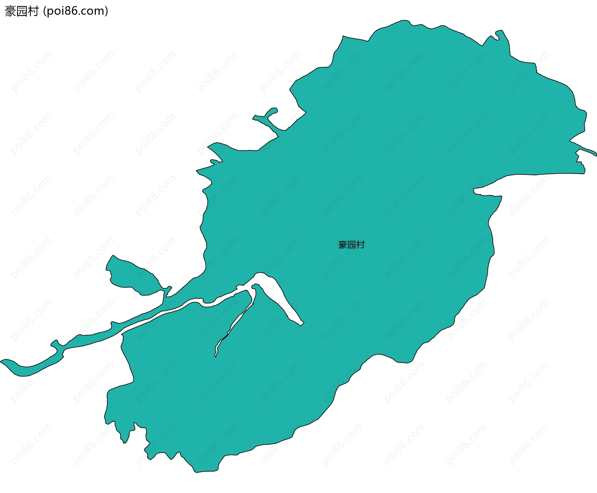 豪园村边界地图