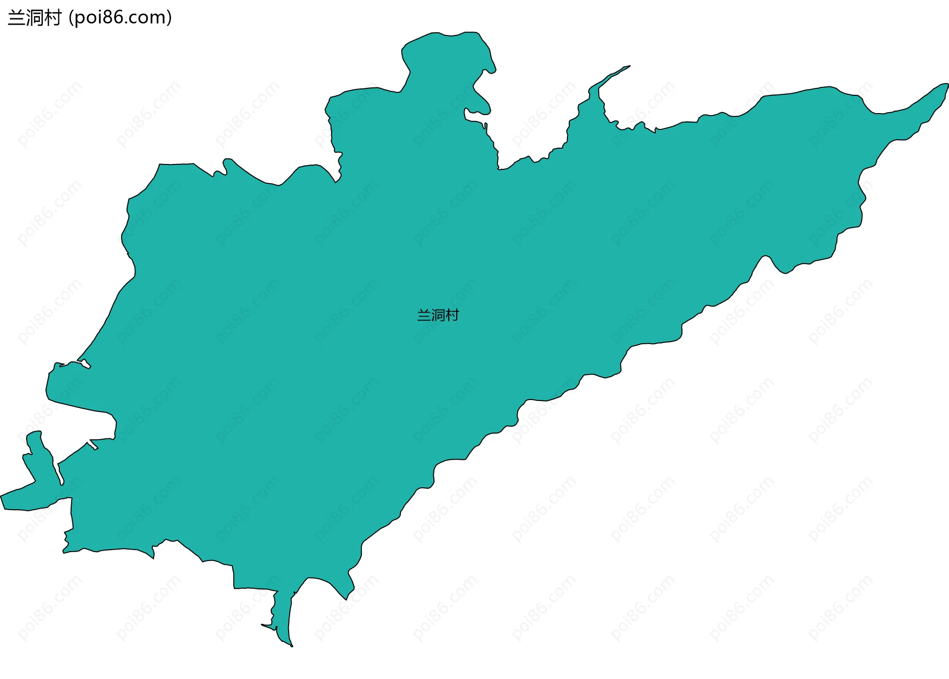 兰洞村边界地图