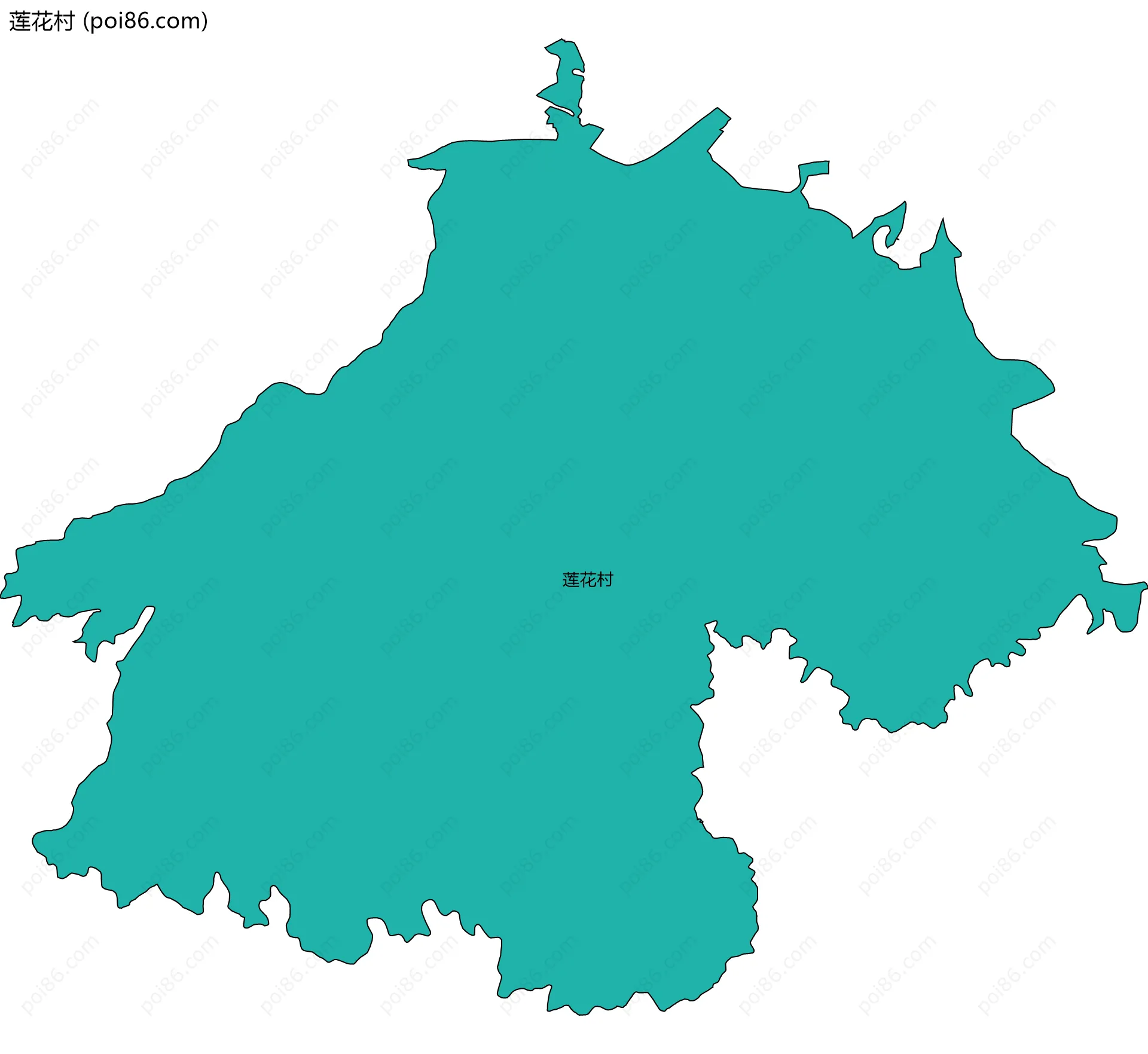 莲花村边界地图