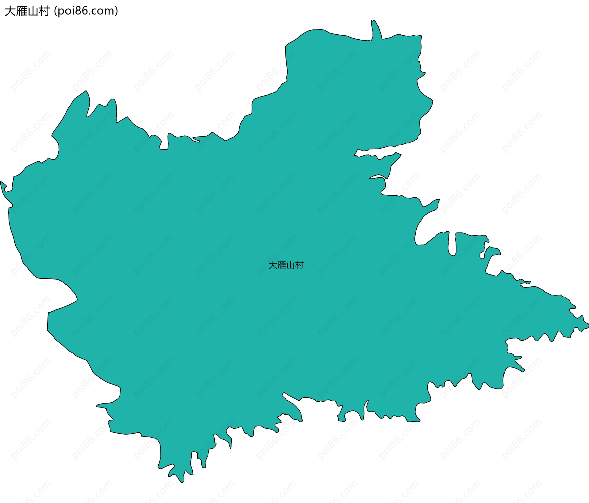 大雁山村边界地图