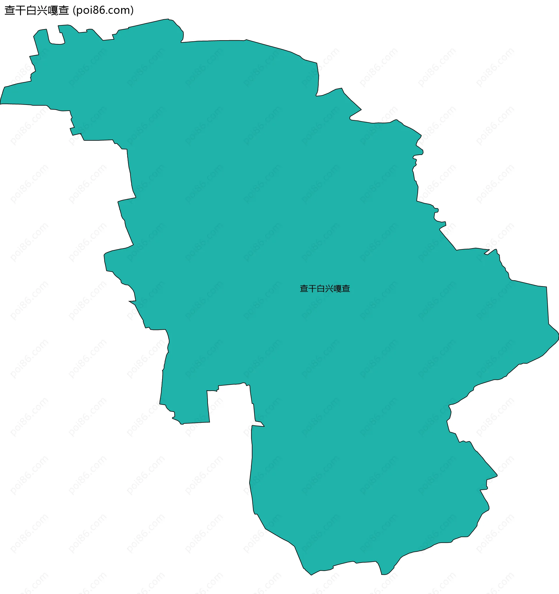 查干白兴嘎查边界地图