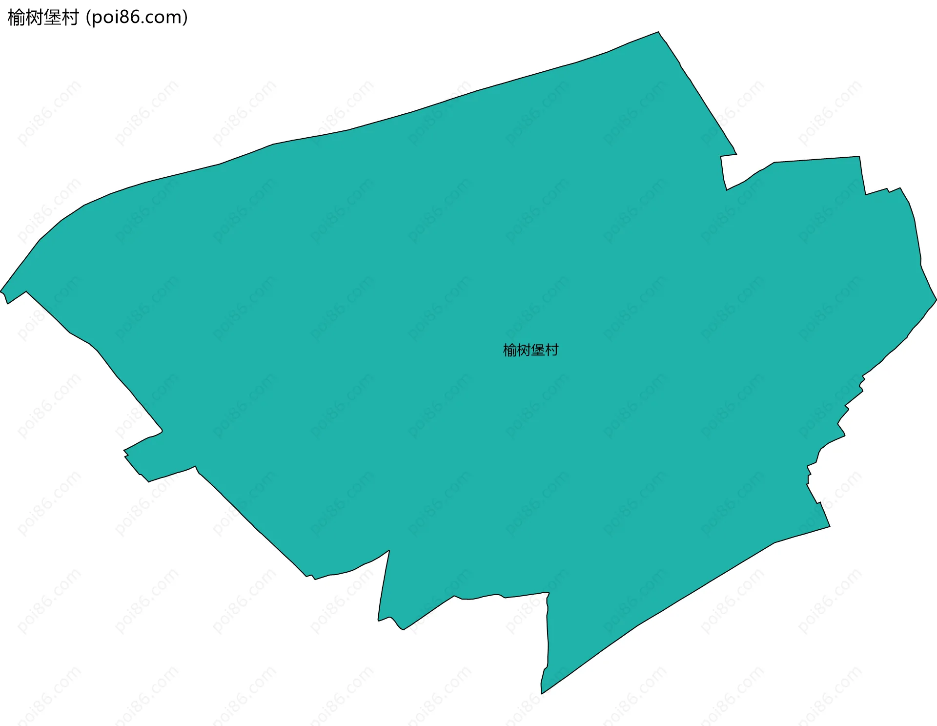 榆树堡村边界地图