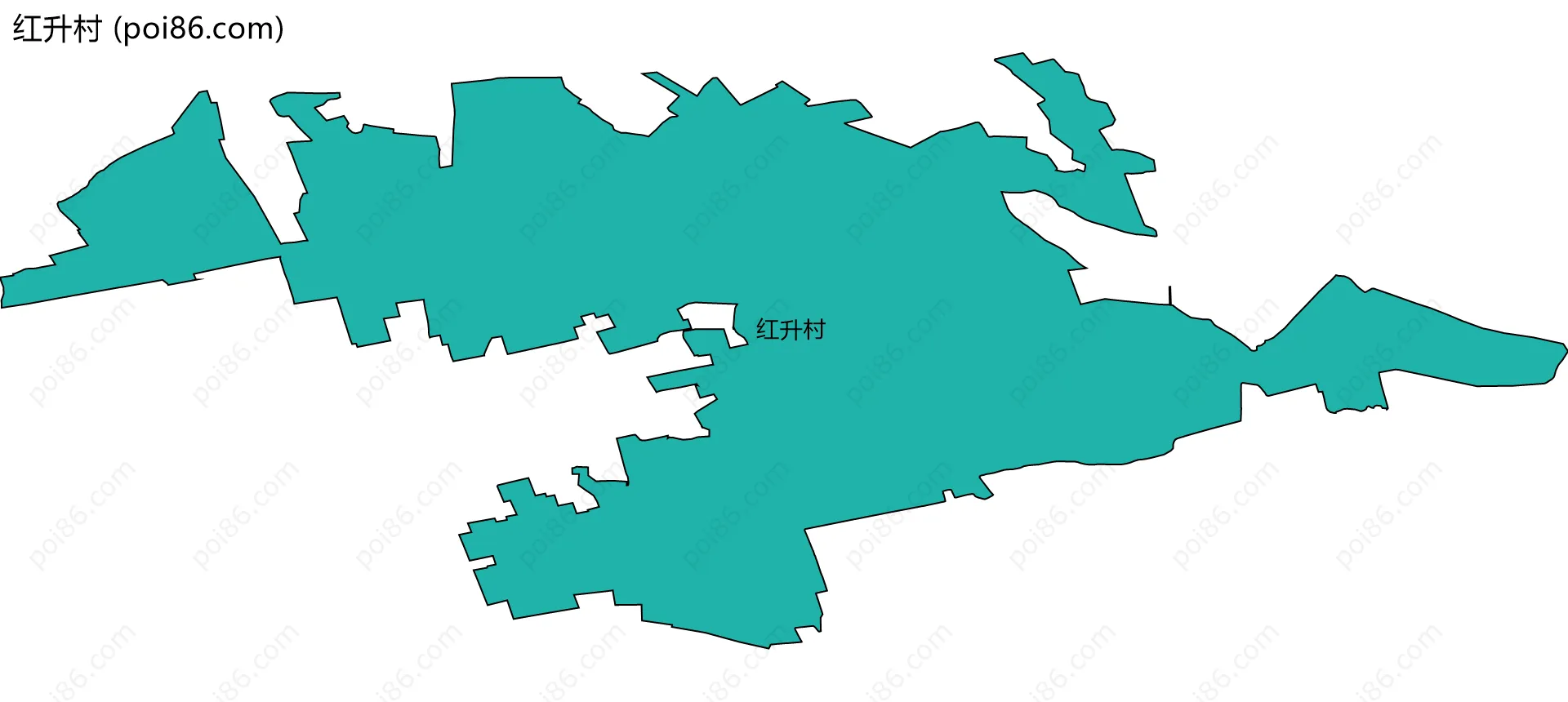 红升村边界地图