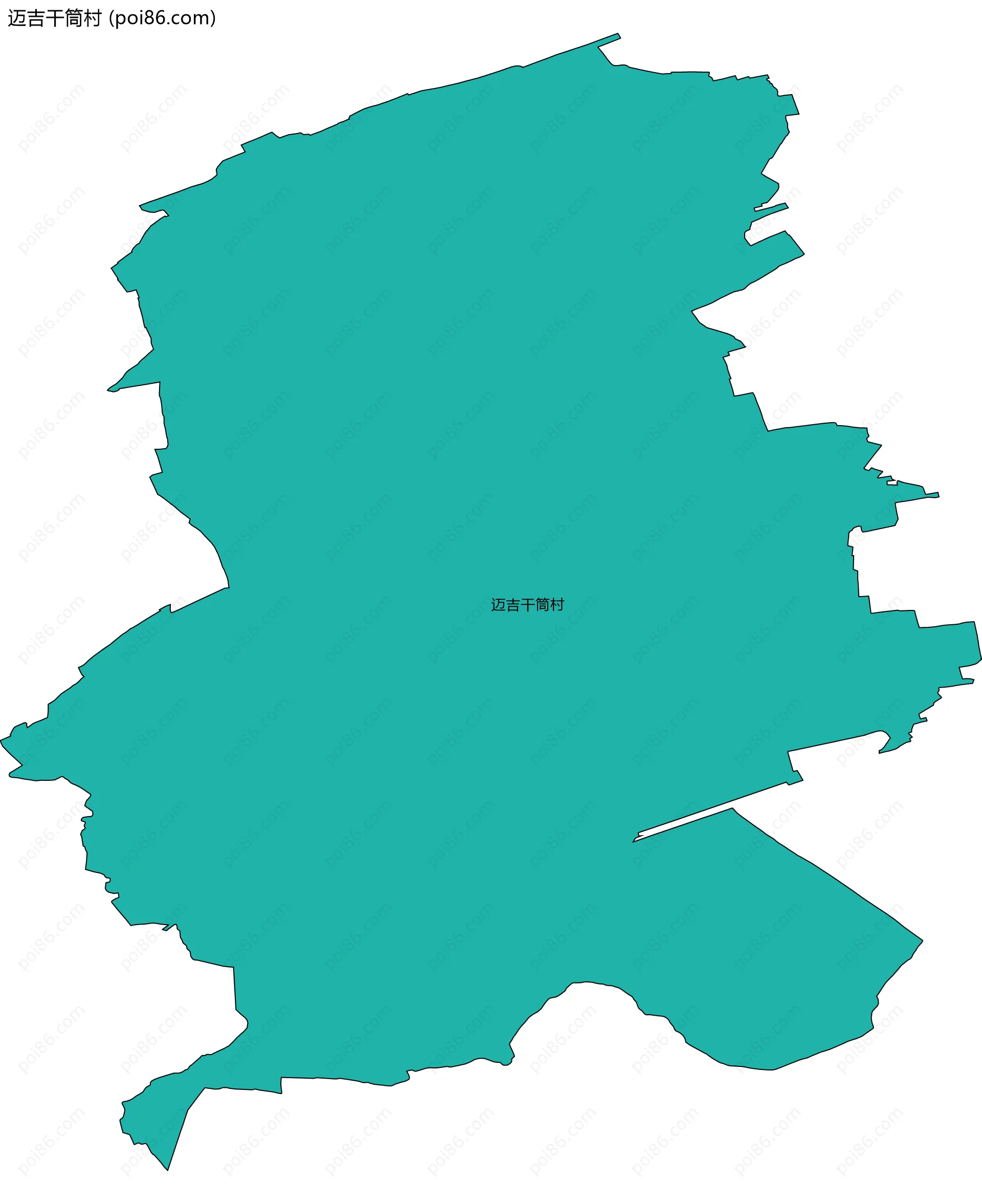 迈吉干筒村边界地图