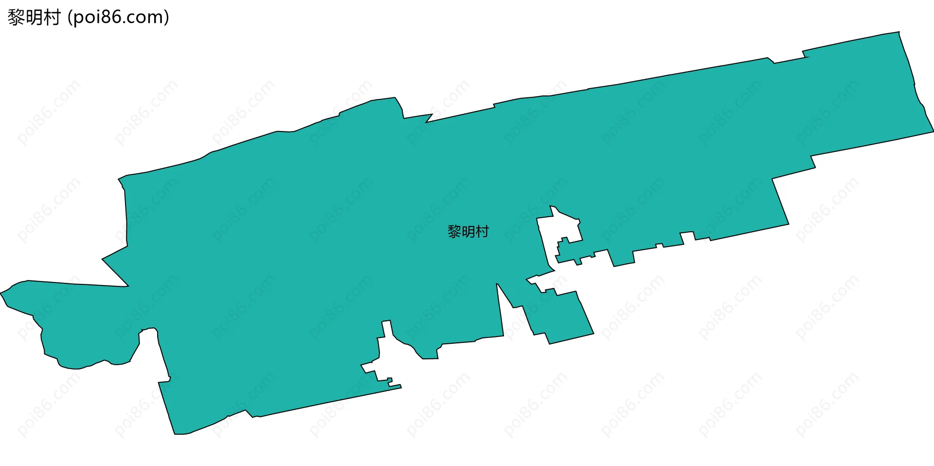 黎明村边界地图