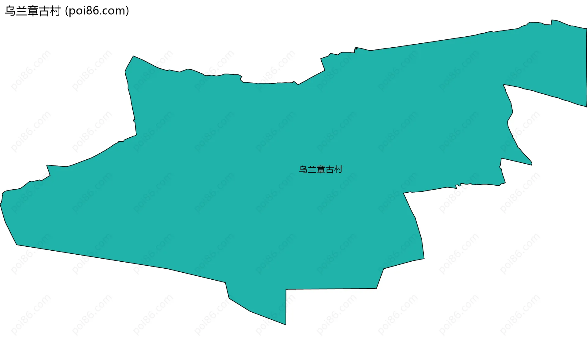乌兰章古村边界地图