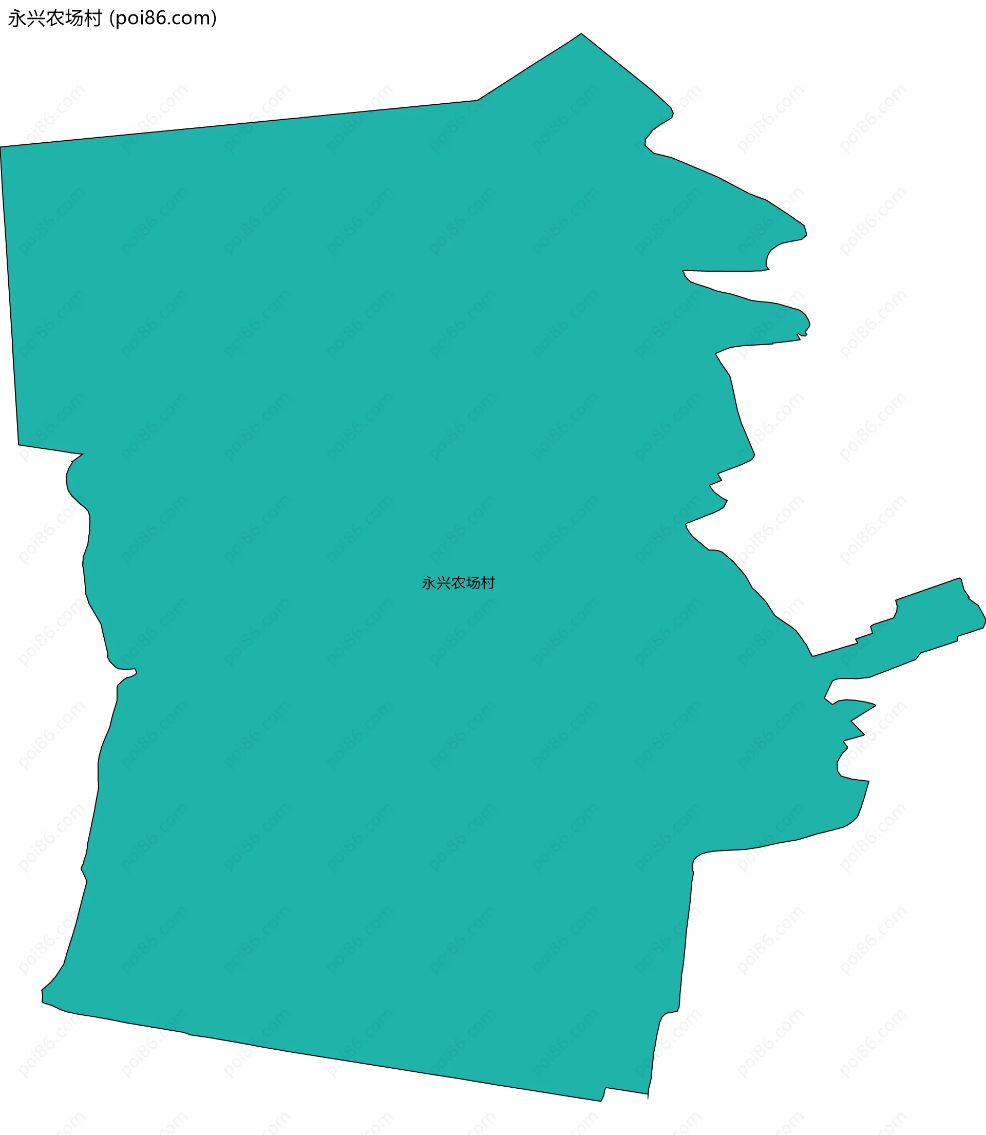 永兴农场村边界地图