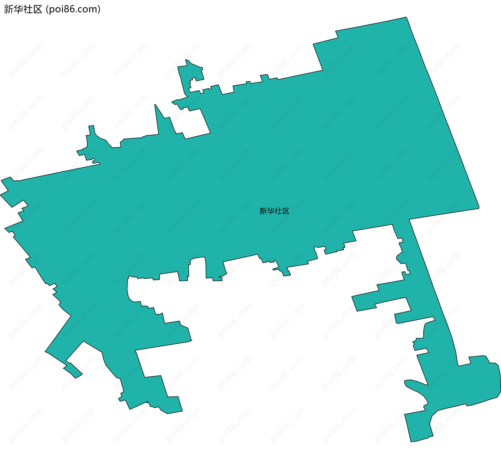 新华社区边界地图
