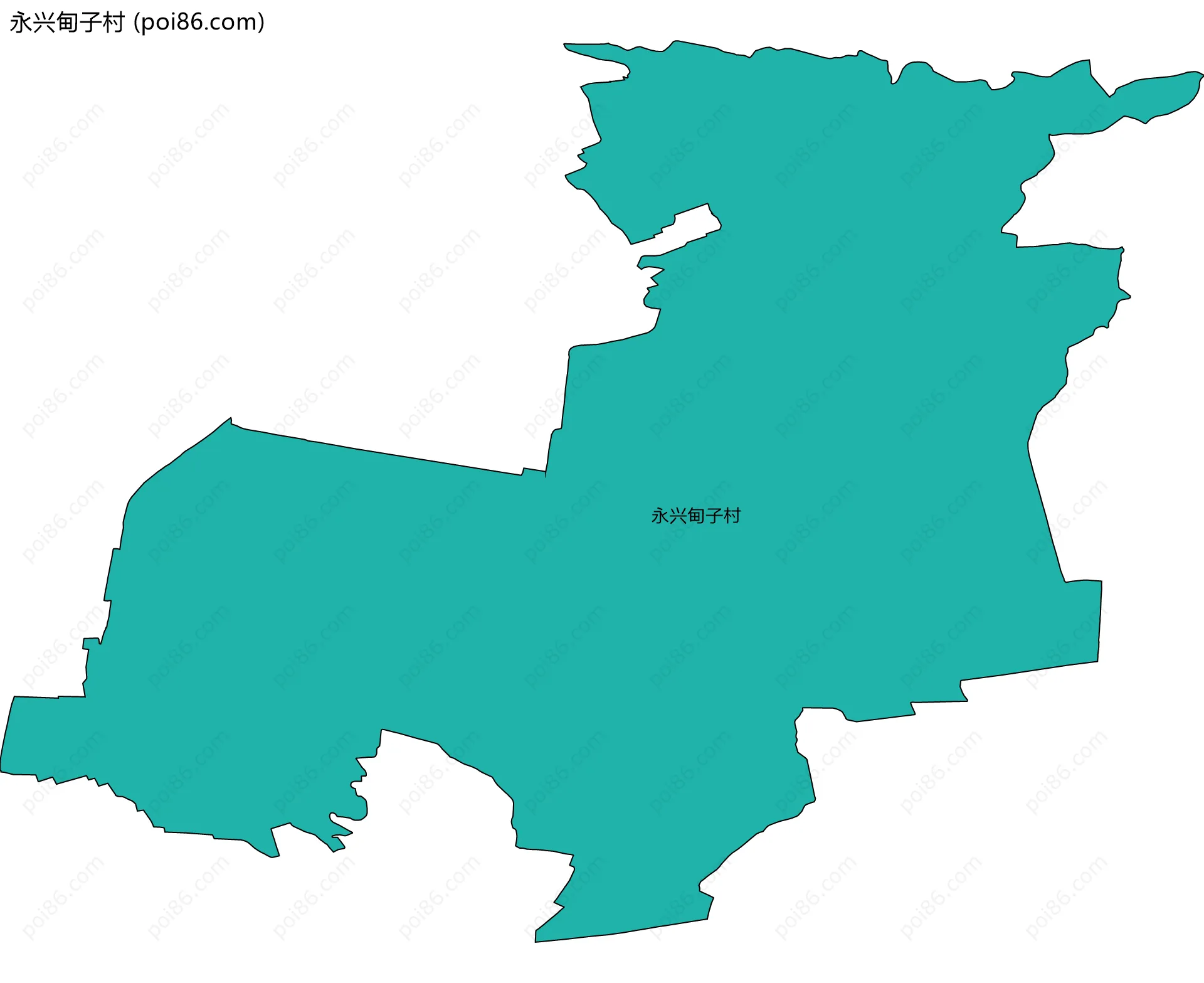 永兴甸子村边界地图