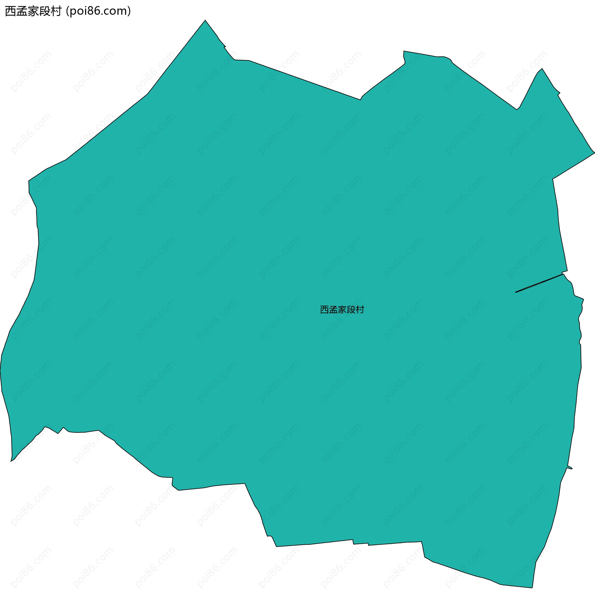 西孟家段村边界地图