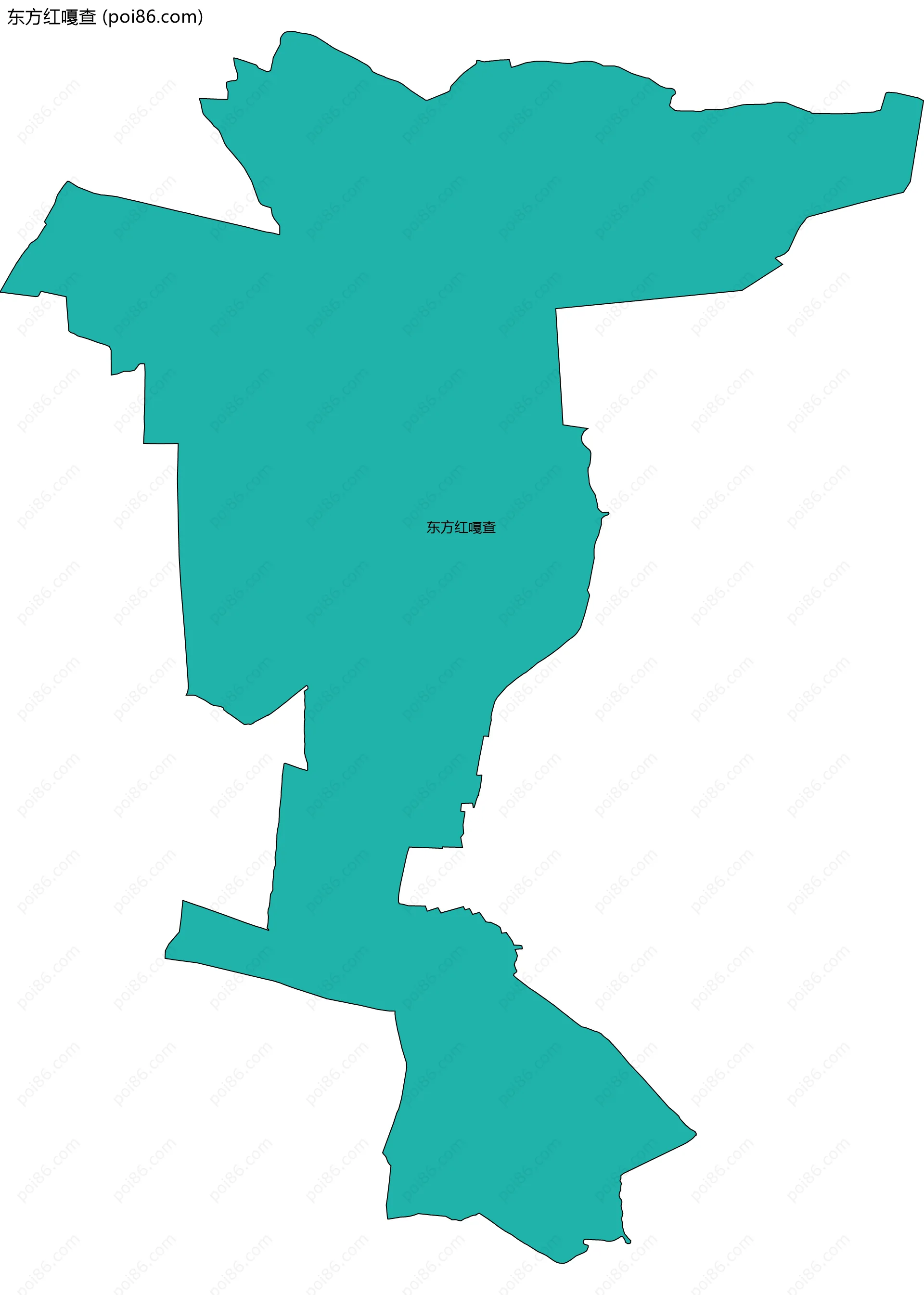 东方红嘎查边界地图