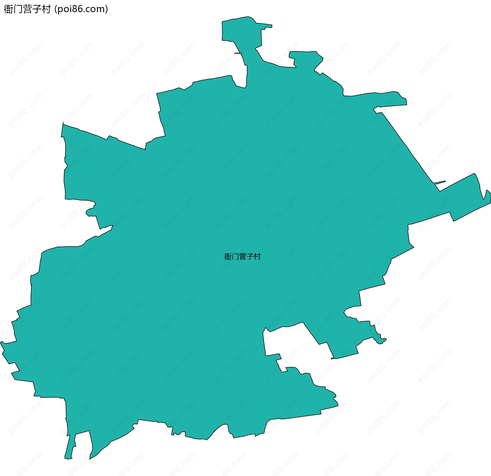 衙门营子村边界地图
