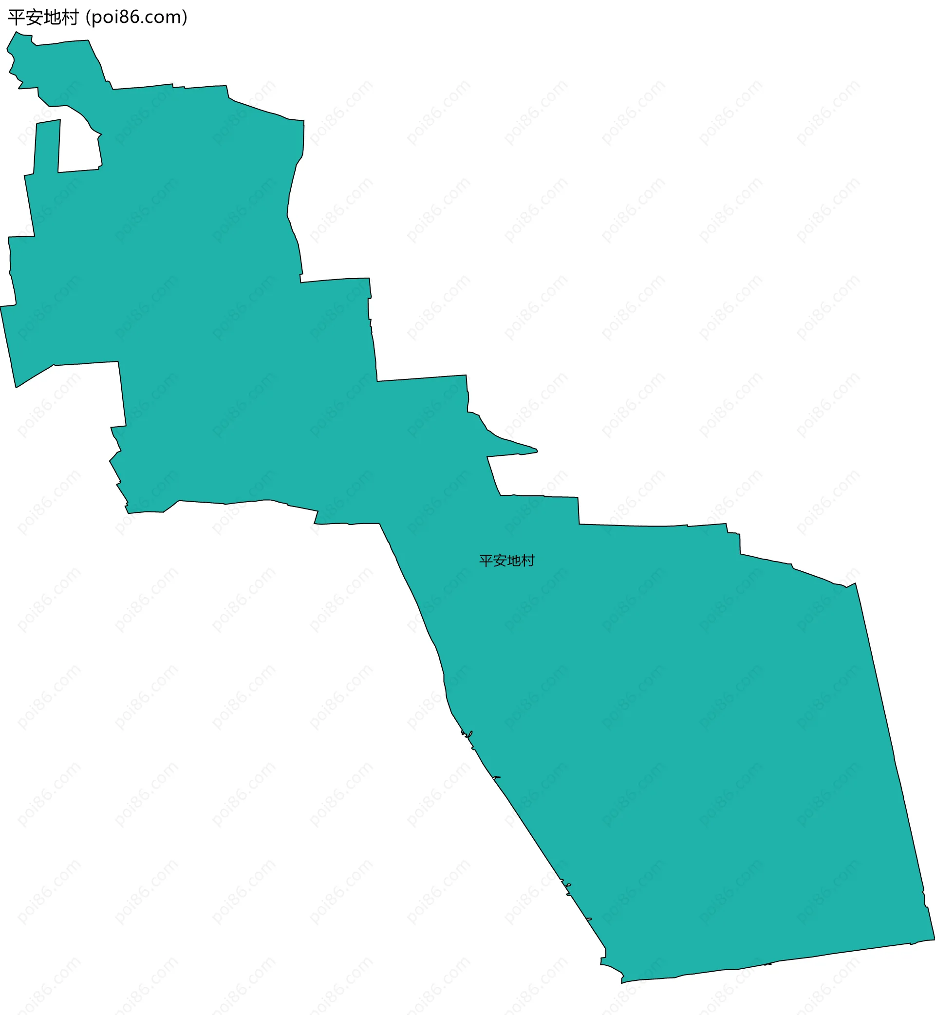 平安地村边界地图