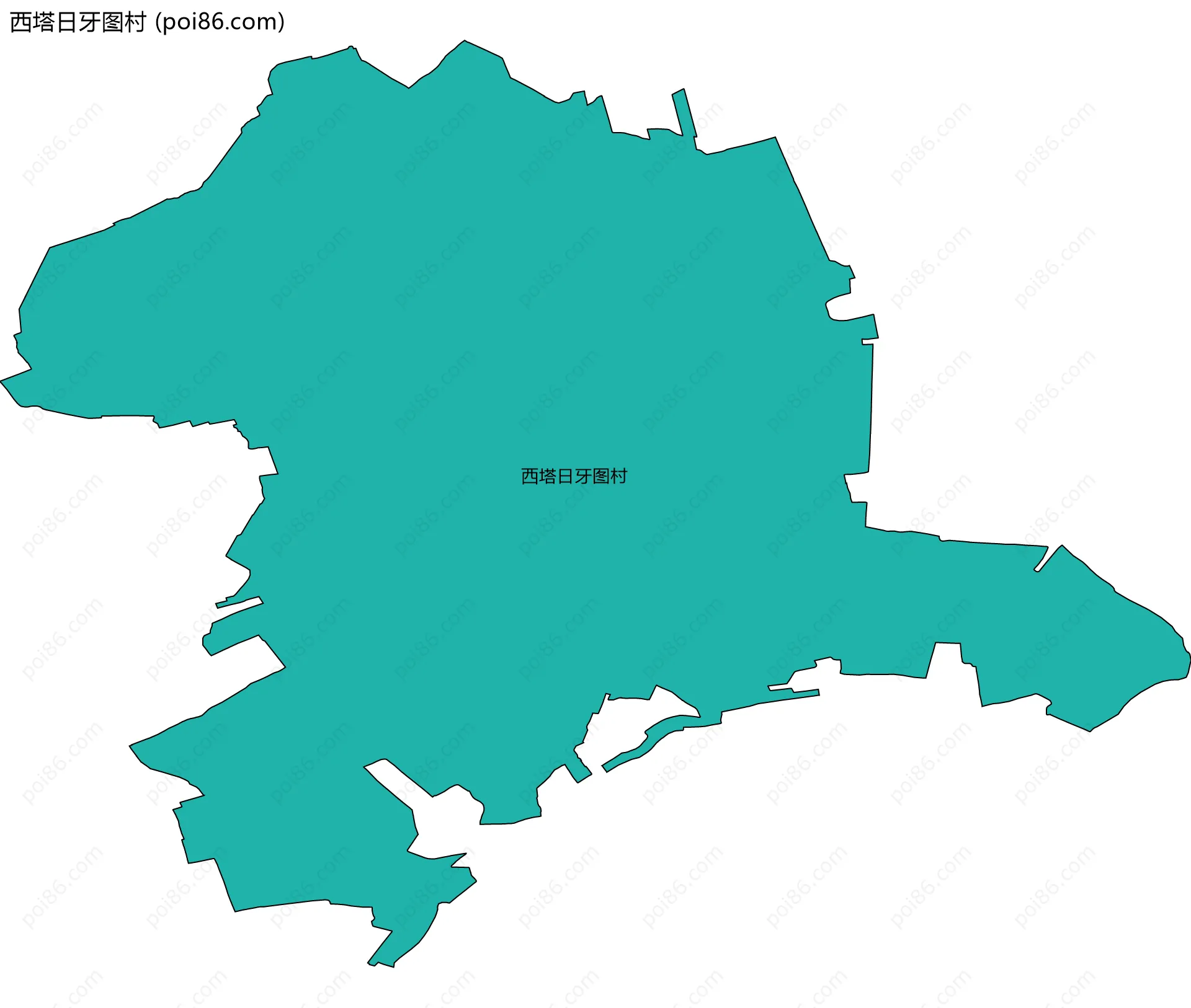 西塔日牙图村边界地图
