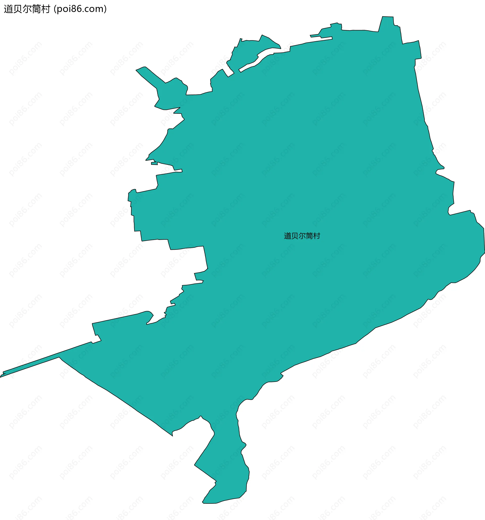 道贝尔筒村边界地图