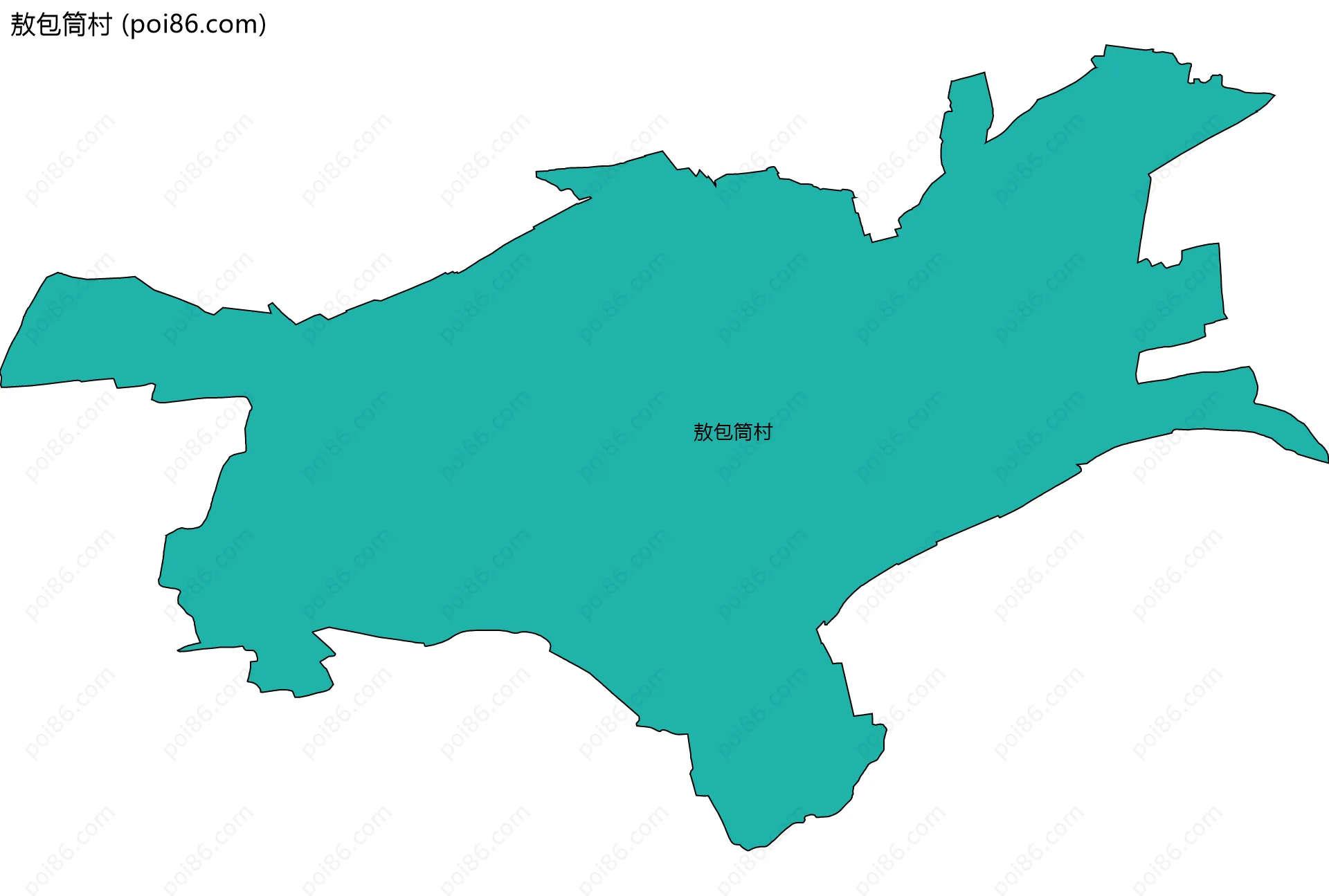 敖包筒村边界地图