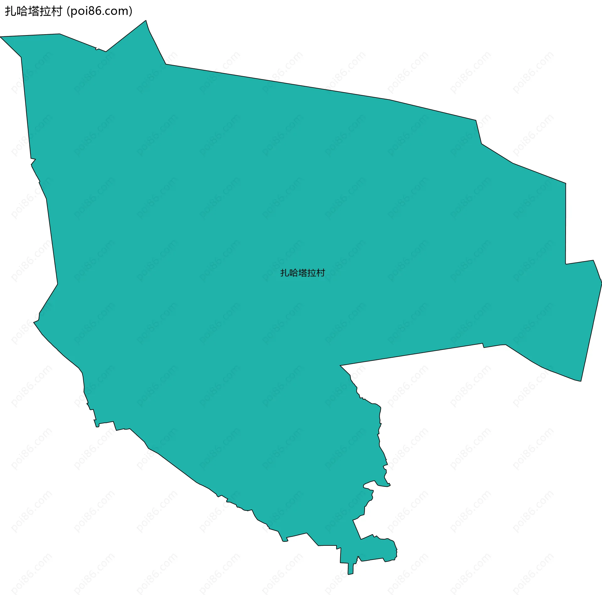 扎哈塔拉村边界地图