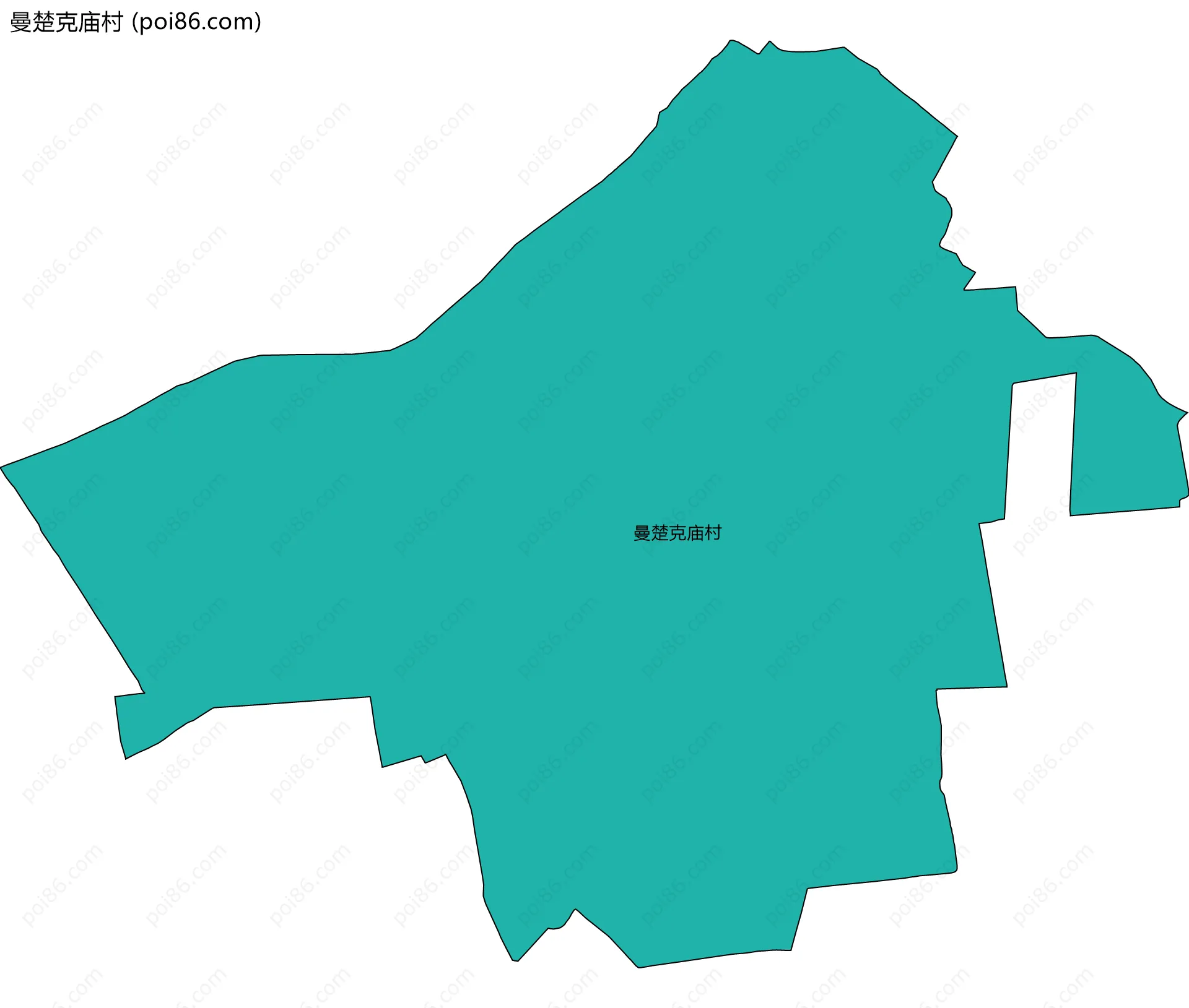 曼楚克庙村边界地图