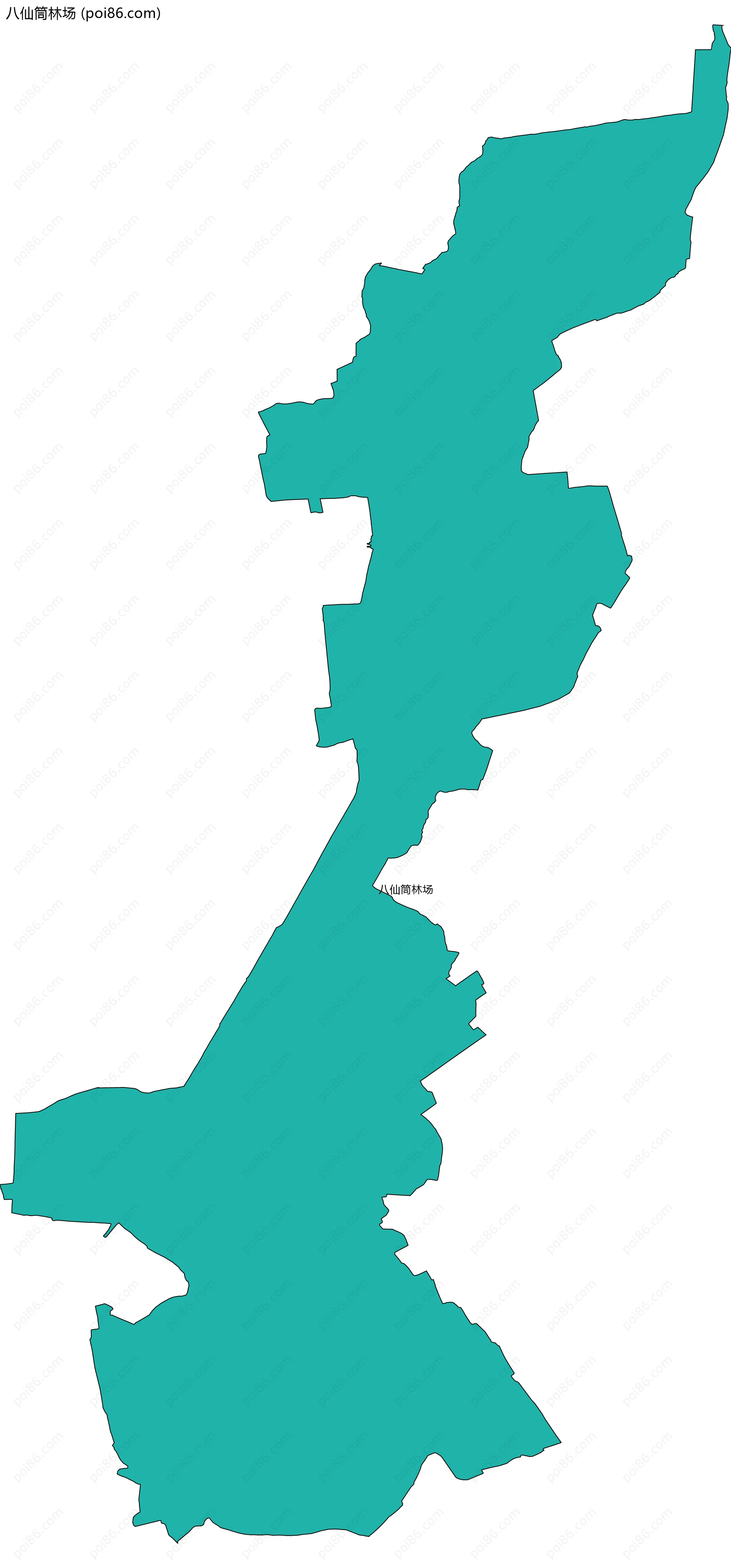 八仙筒林场边界地图