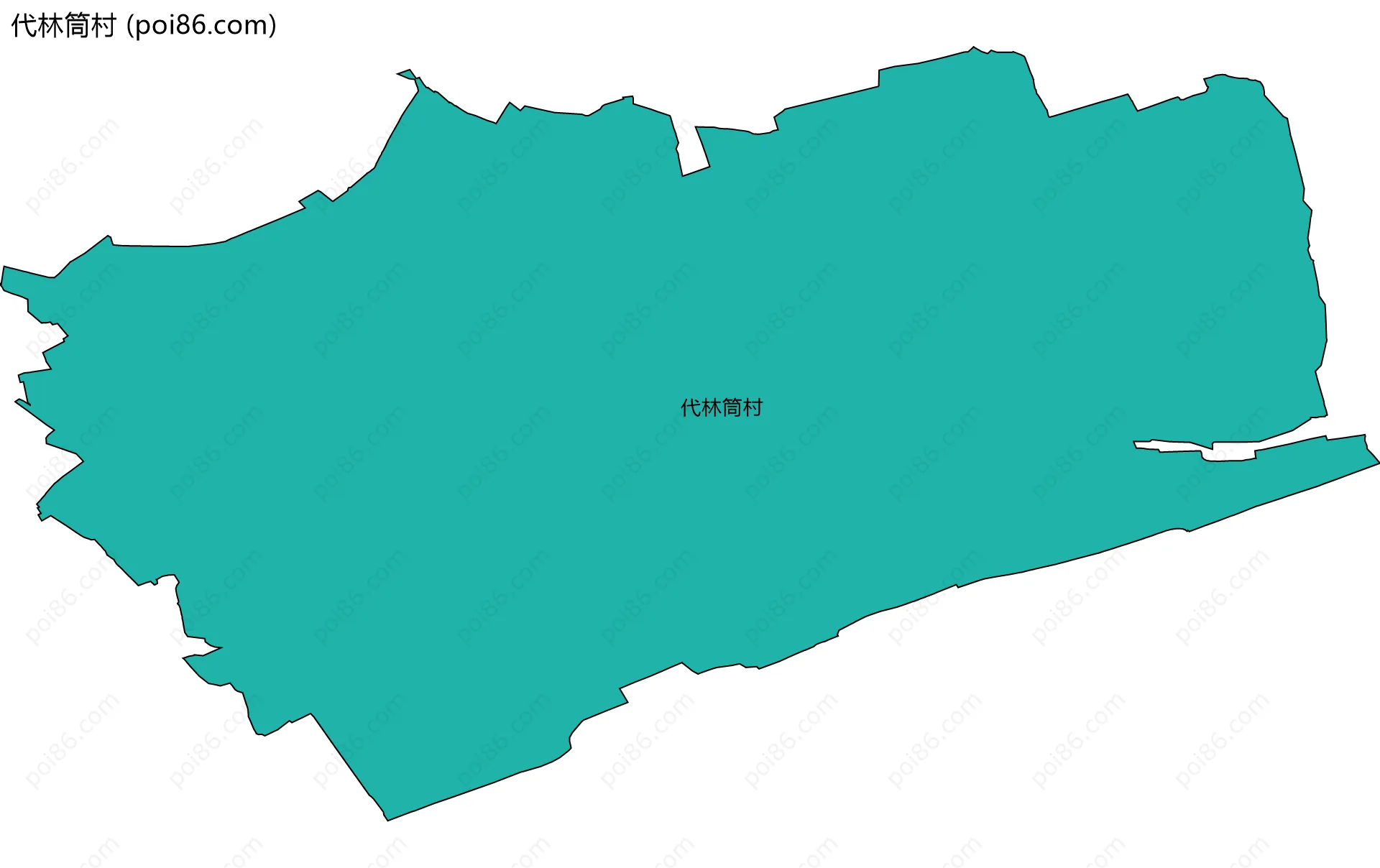 代林筒村边界地图