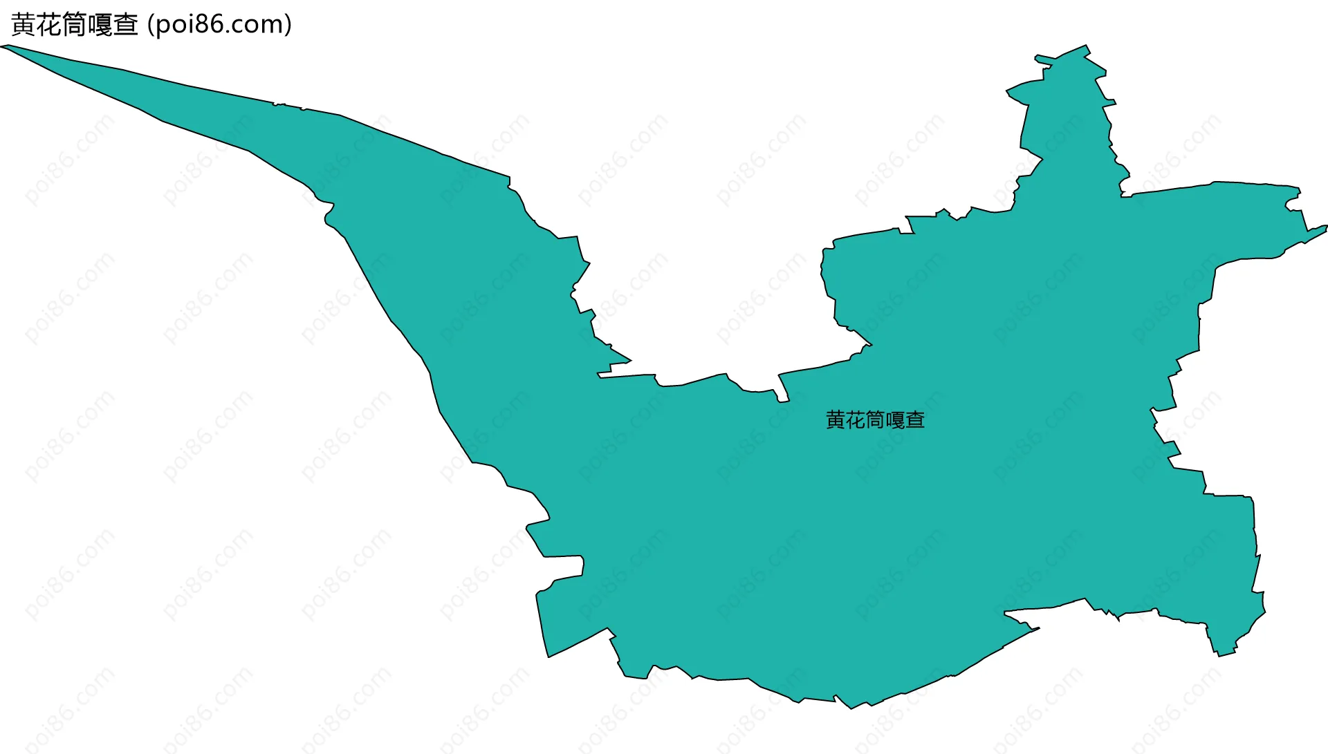 黄花筒嘎查边界地图