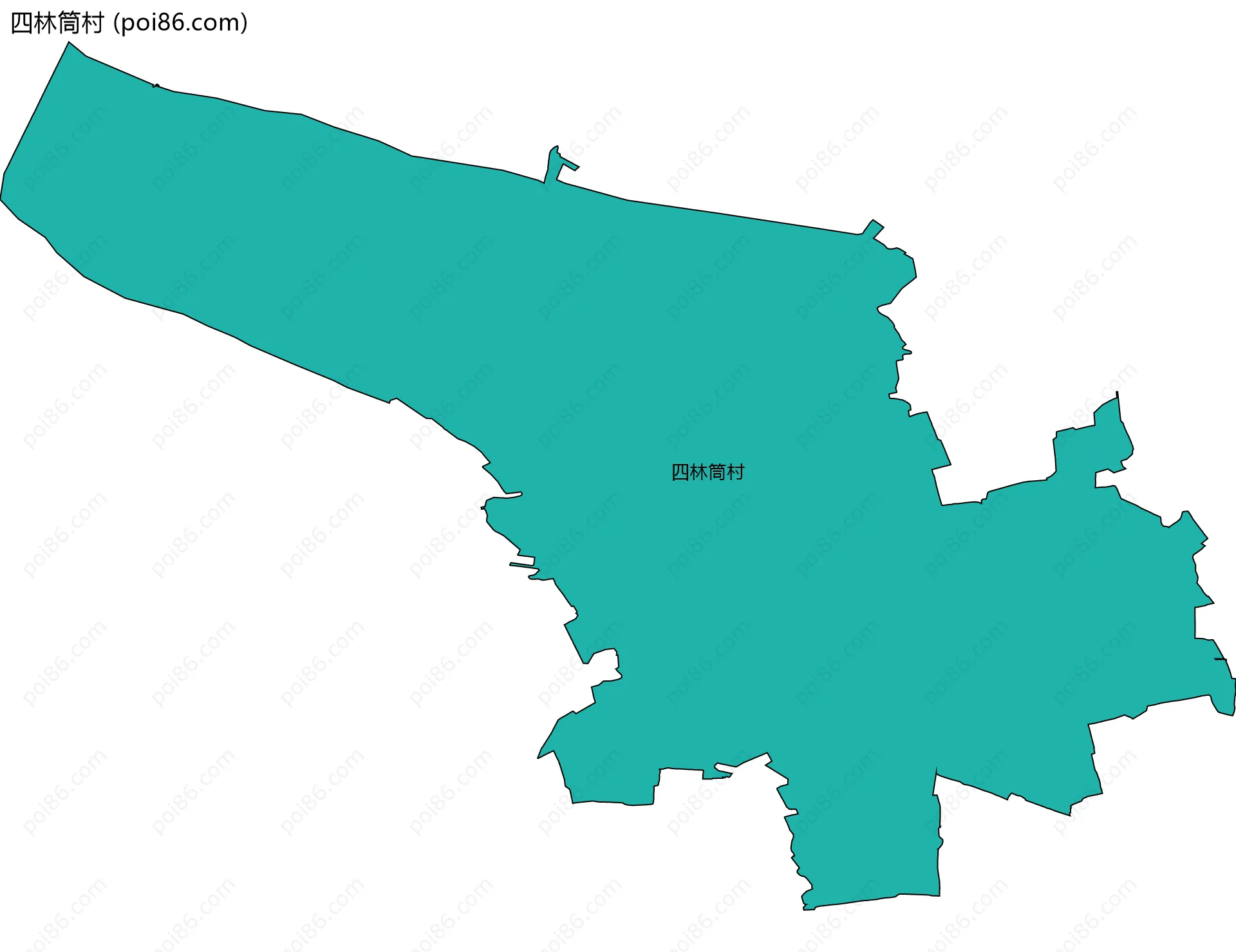 四林筒村边界地图