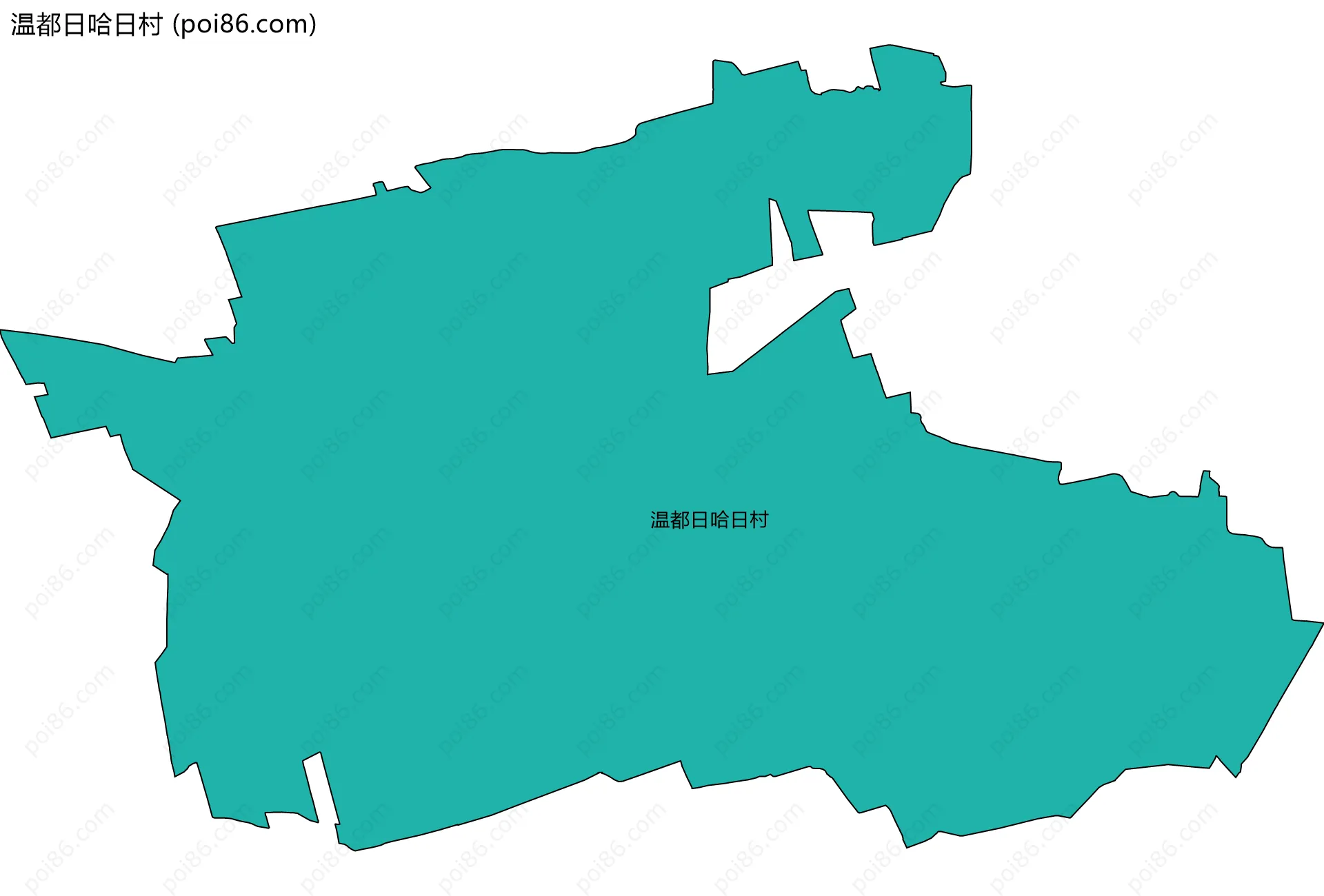 温都日哈日村边界地图