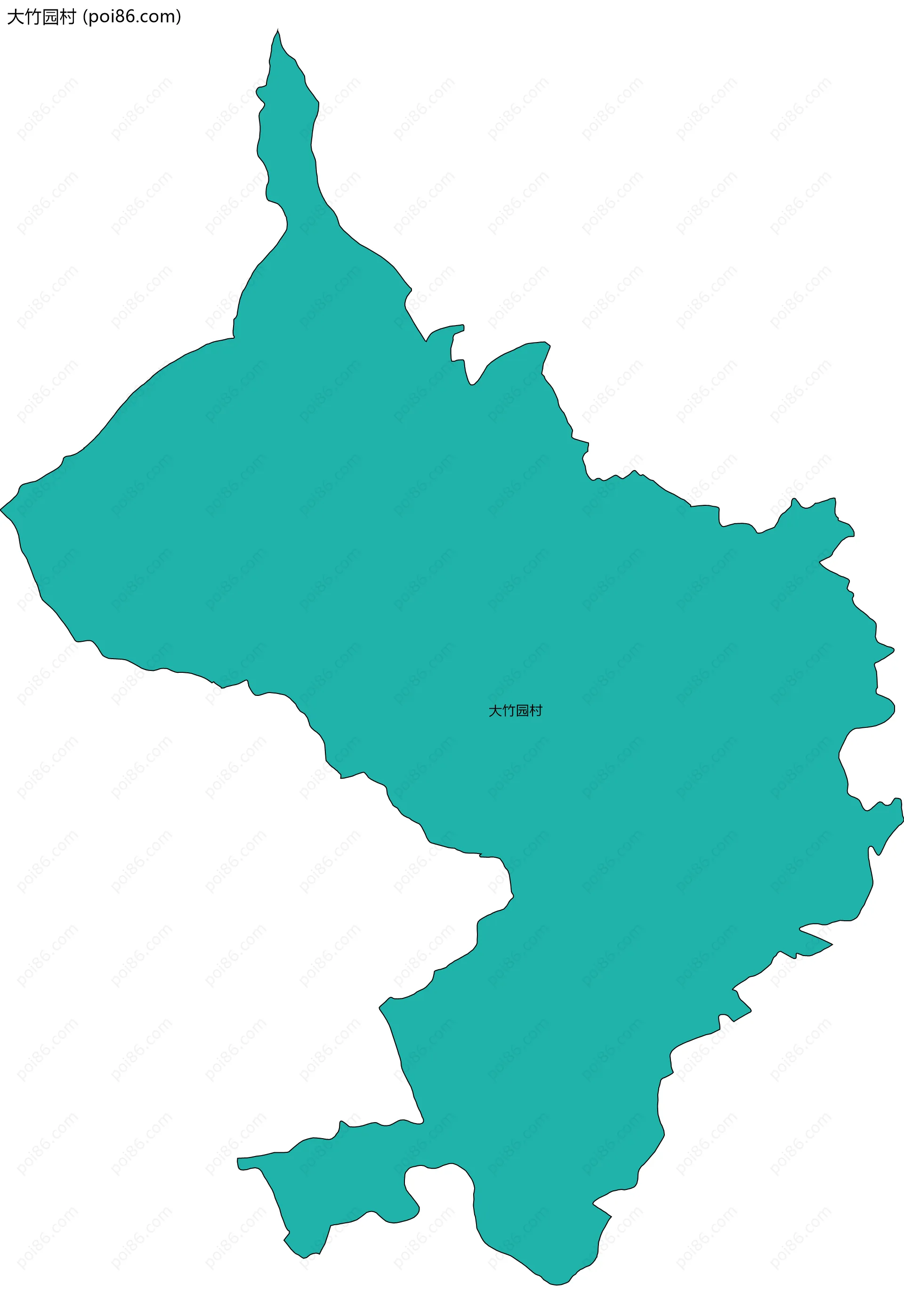 大竹园村边界地图