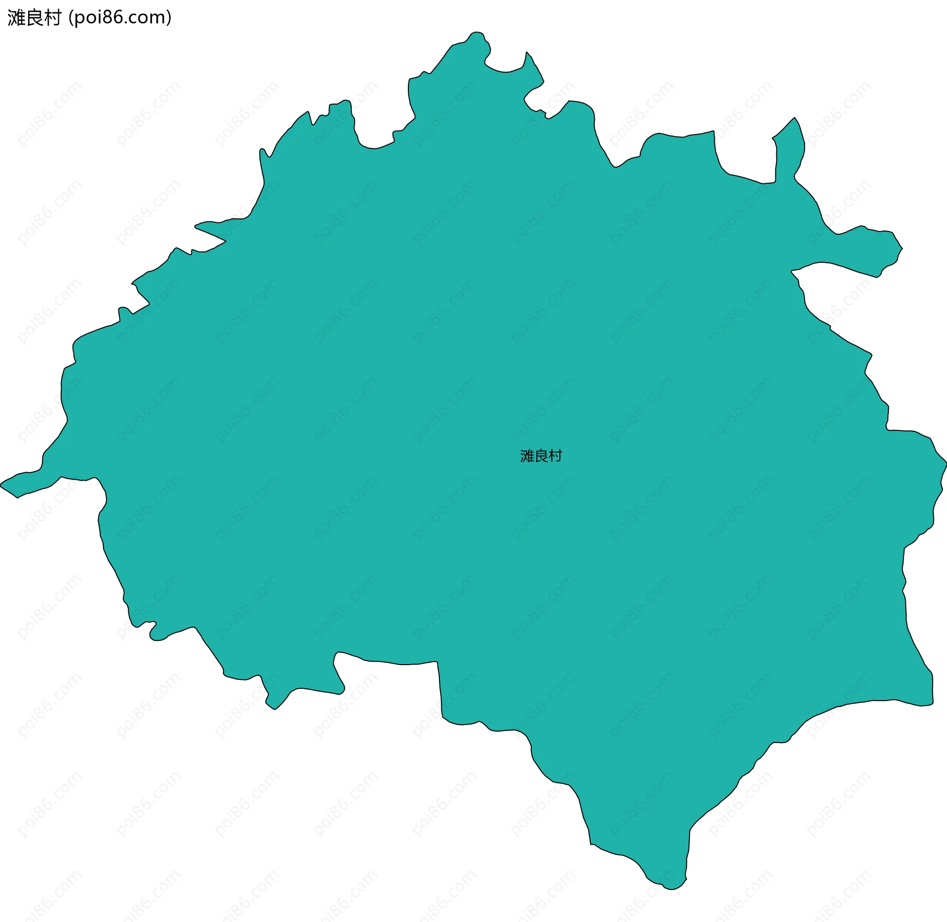 滩良村边界地图