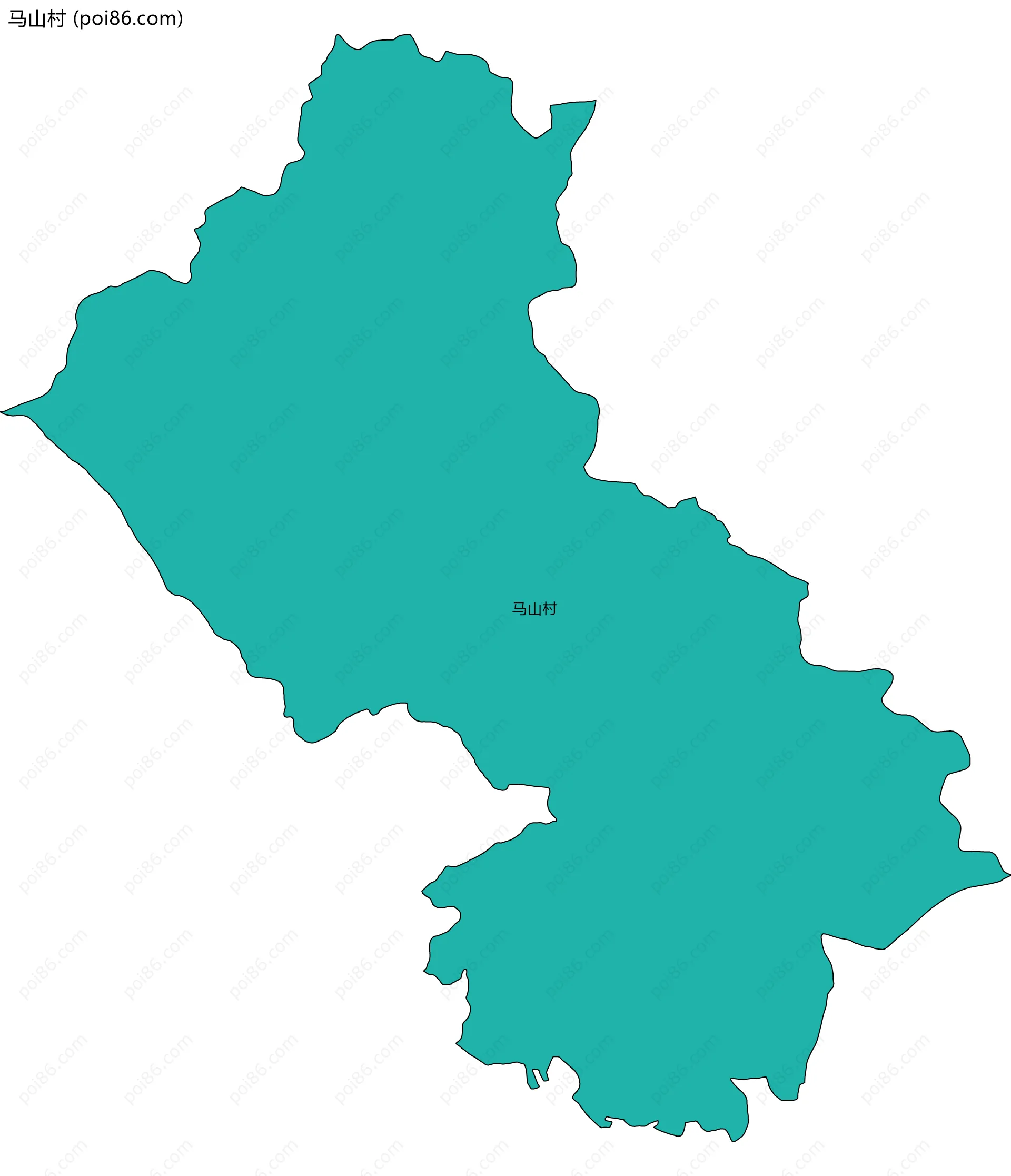 马山村边界地图