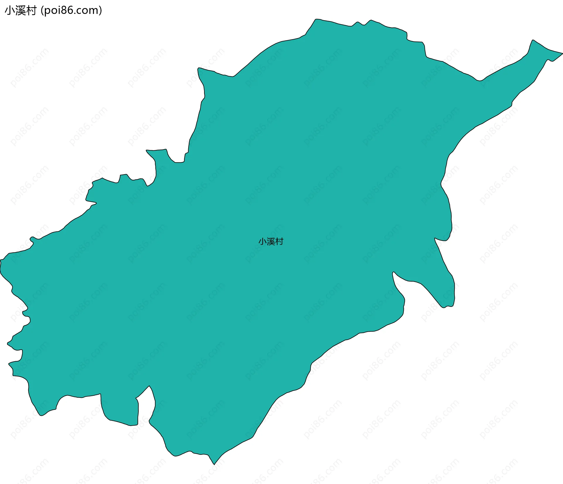 小溪村边界地图