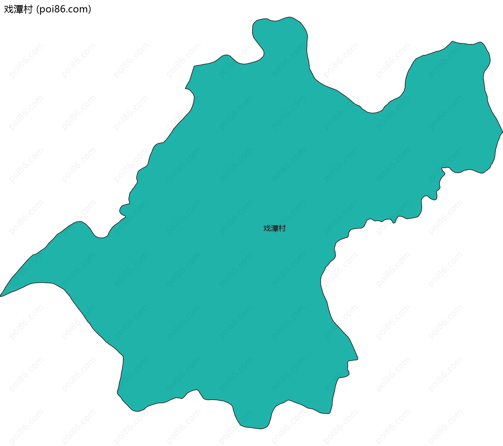 戏潭村边界地图