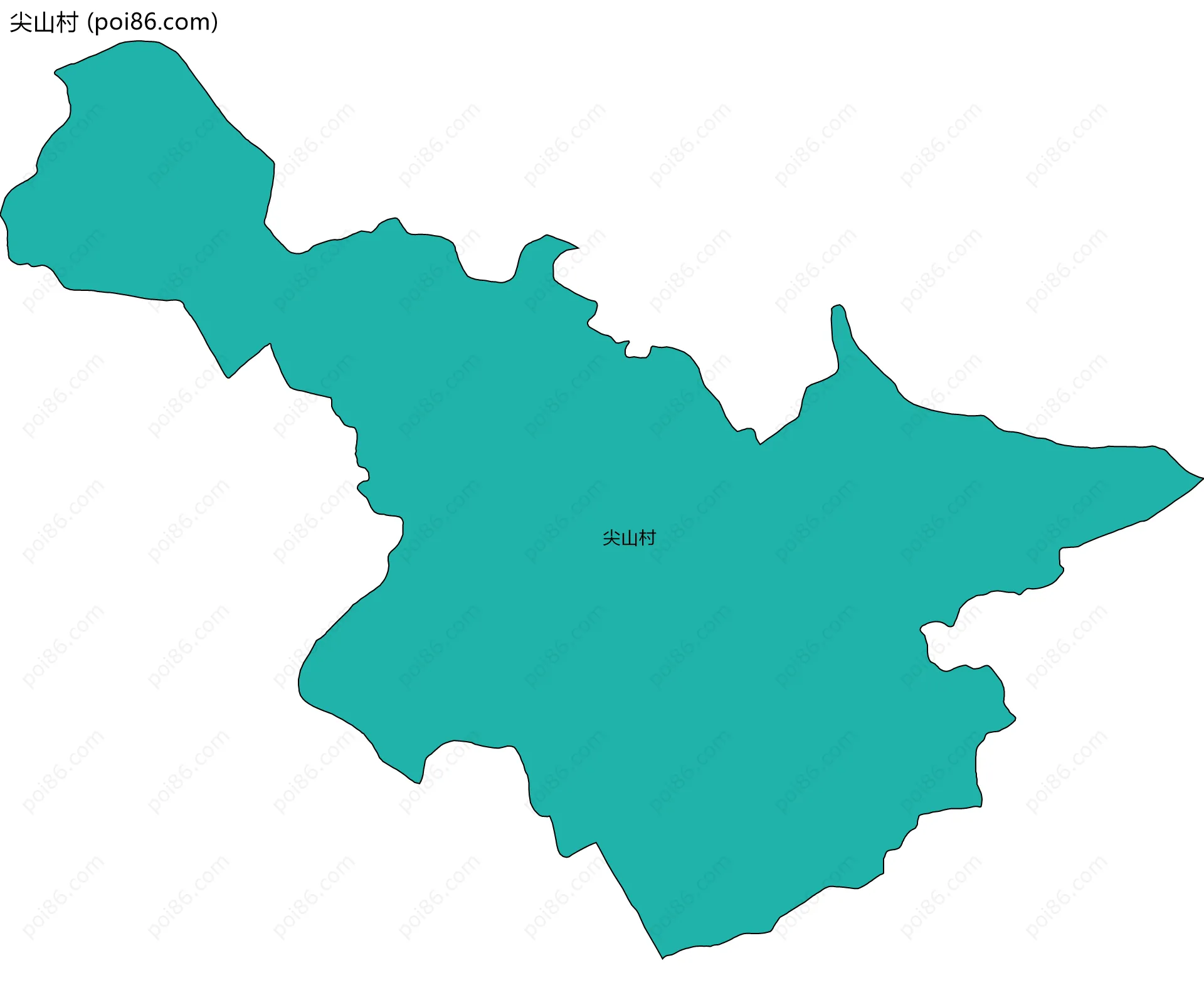 尖山村边界地图