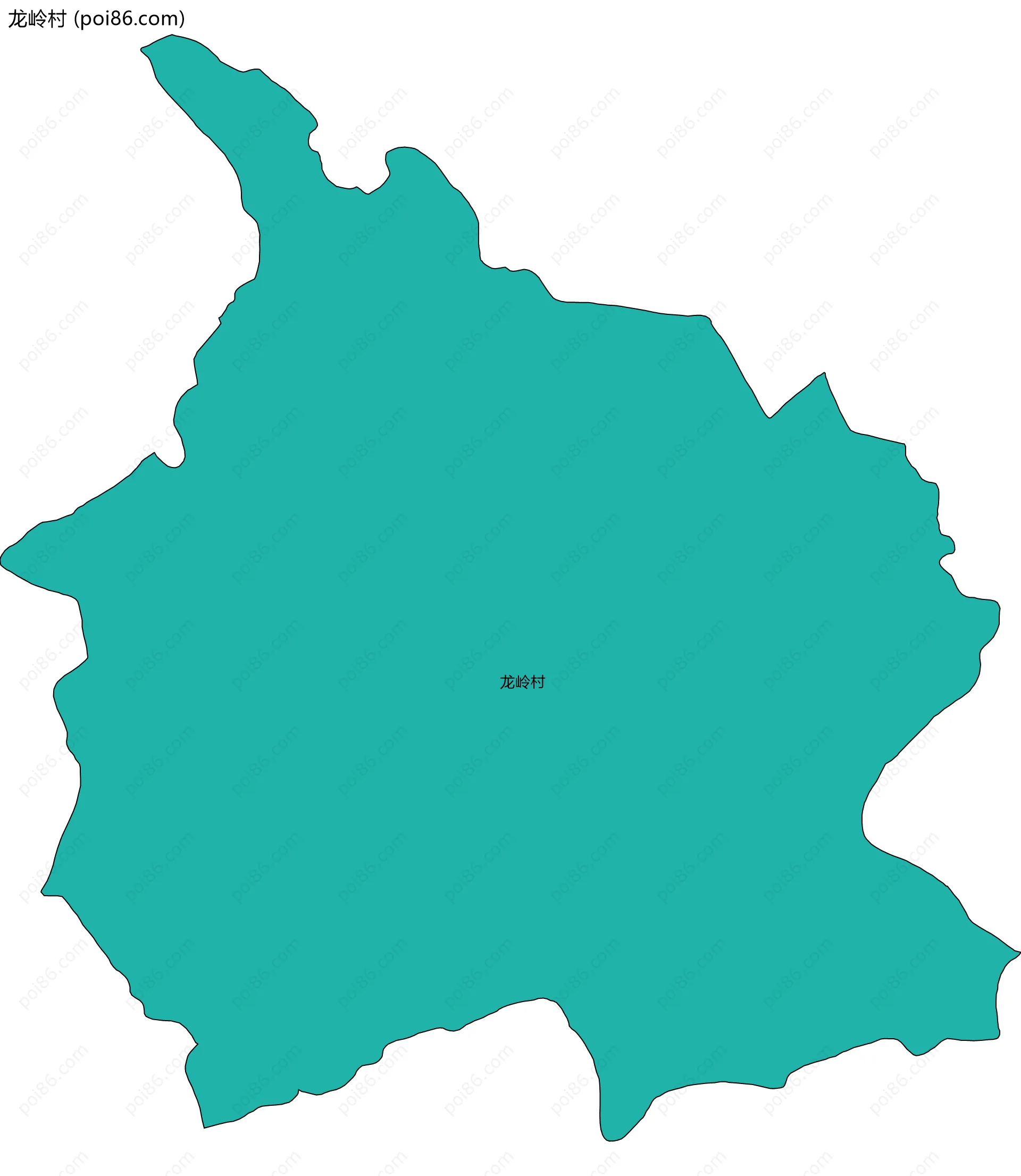 龙岭村边界地图