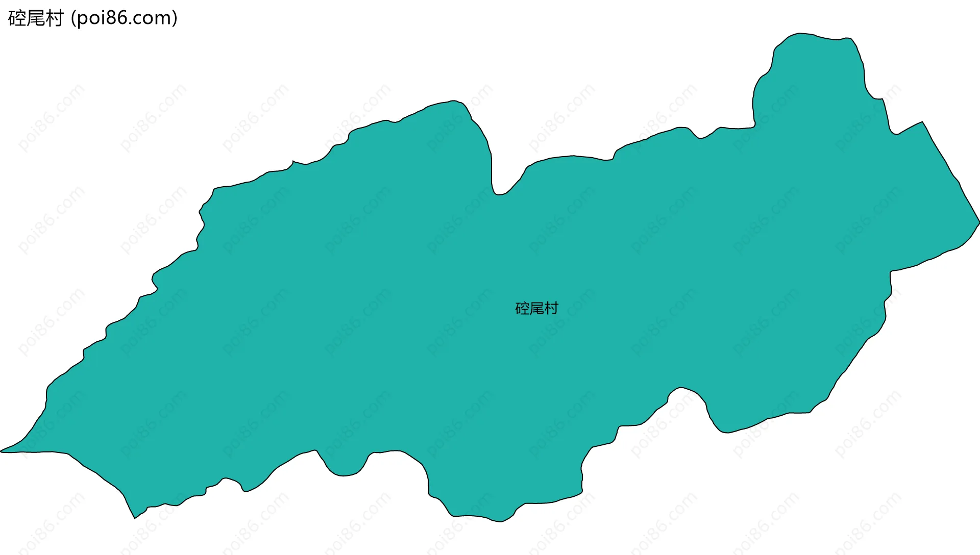 硿尾村边界地图