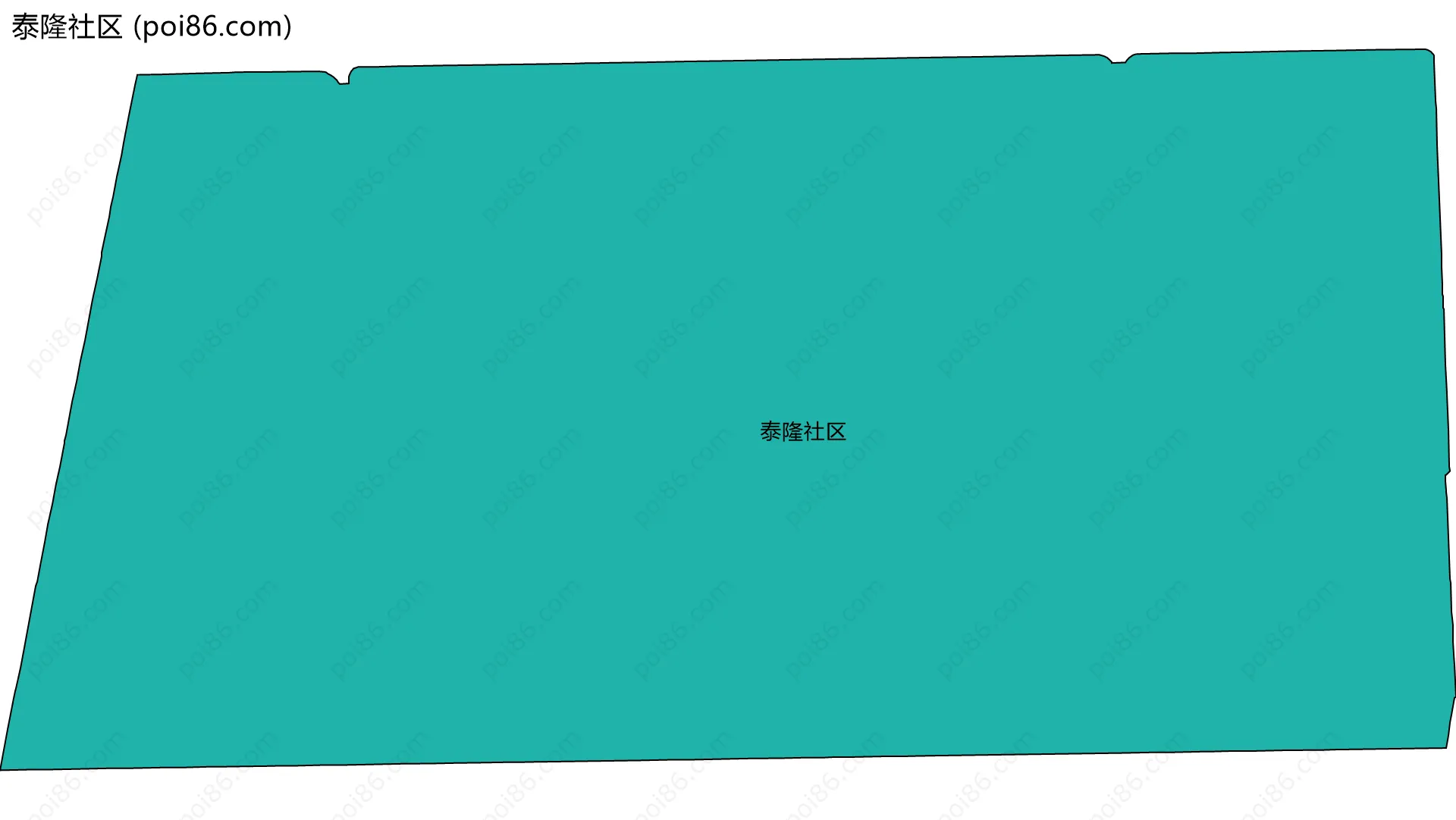 泰隆社区边界地图