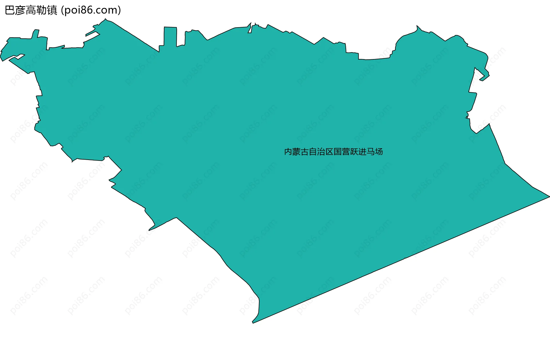 巴彦高勒镇边界地图(五级行政区划)
