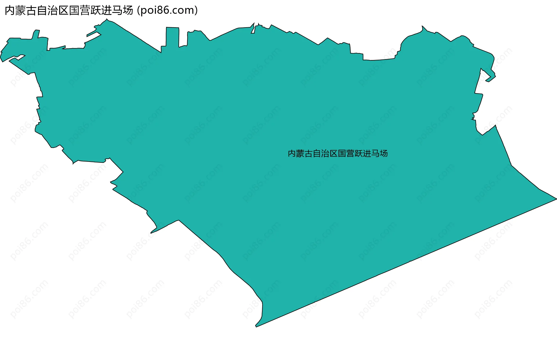 内蒙古自治区国营跃进马场边界地图