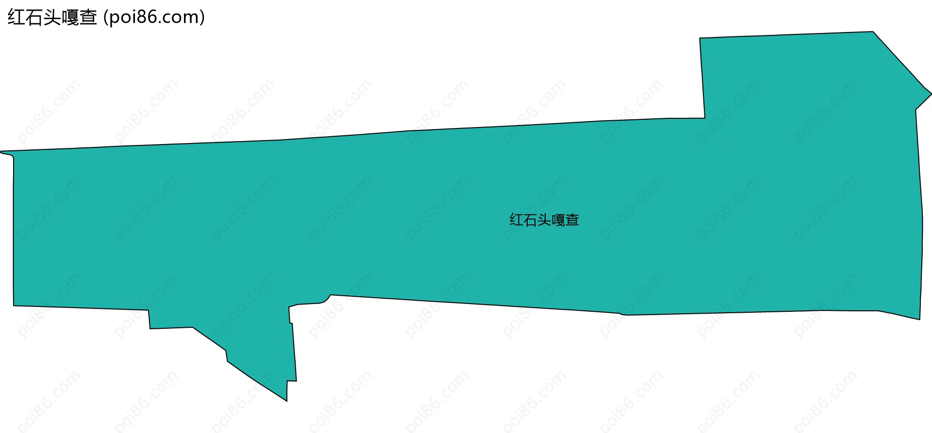 红石头嘎查边界地图