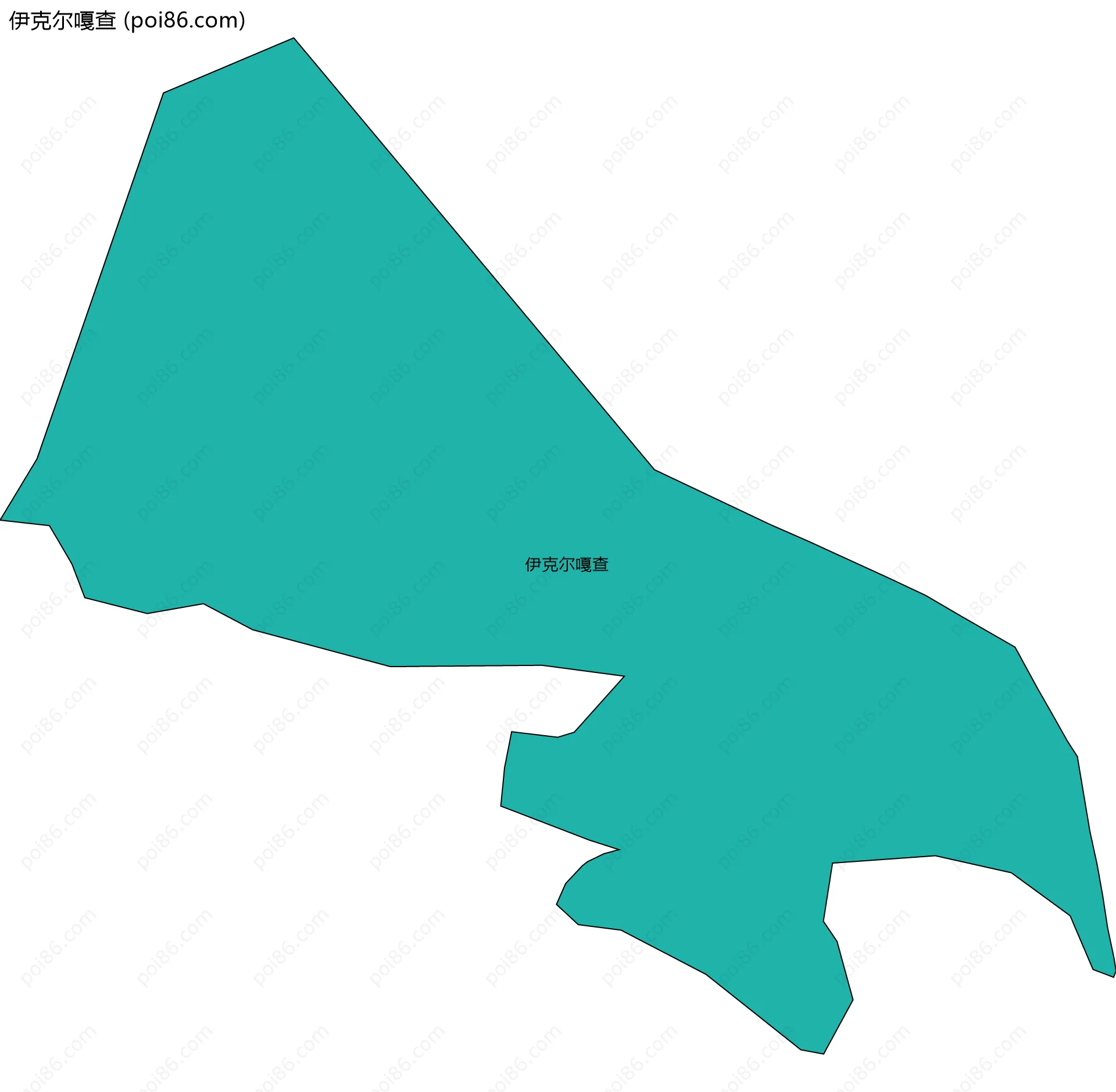 伊克尔嘎查边界地图