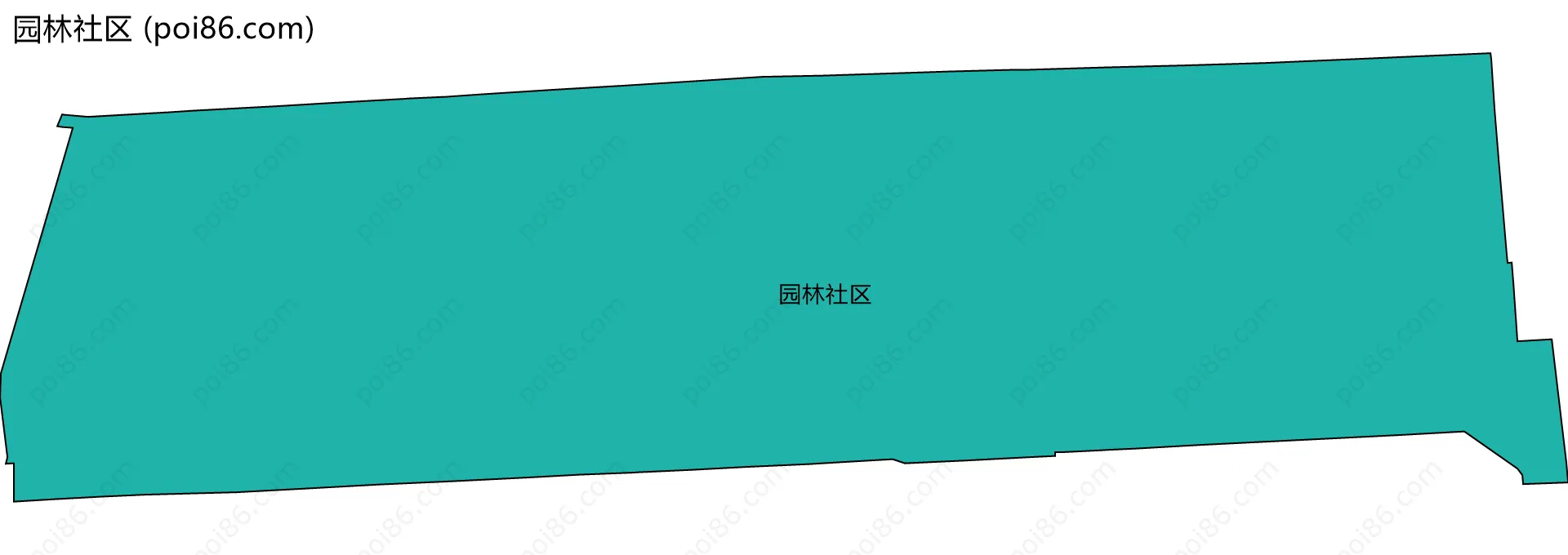 园林社区边界地图