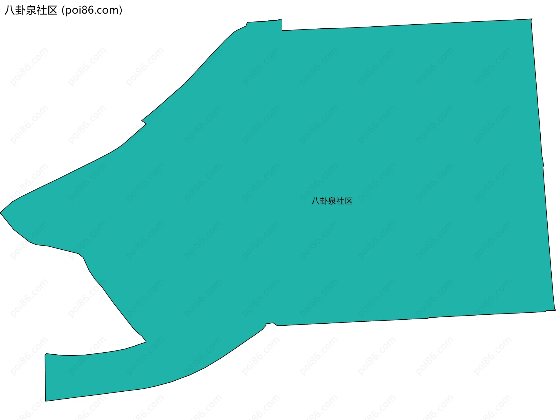 八卦泉社区边界地图