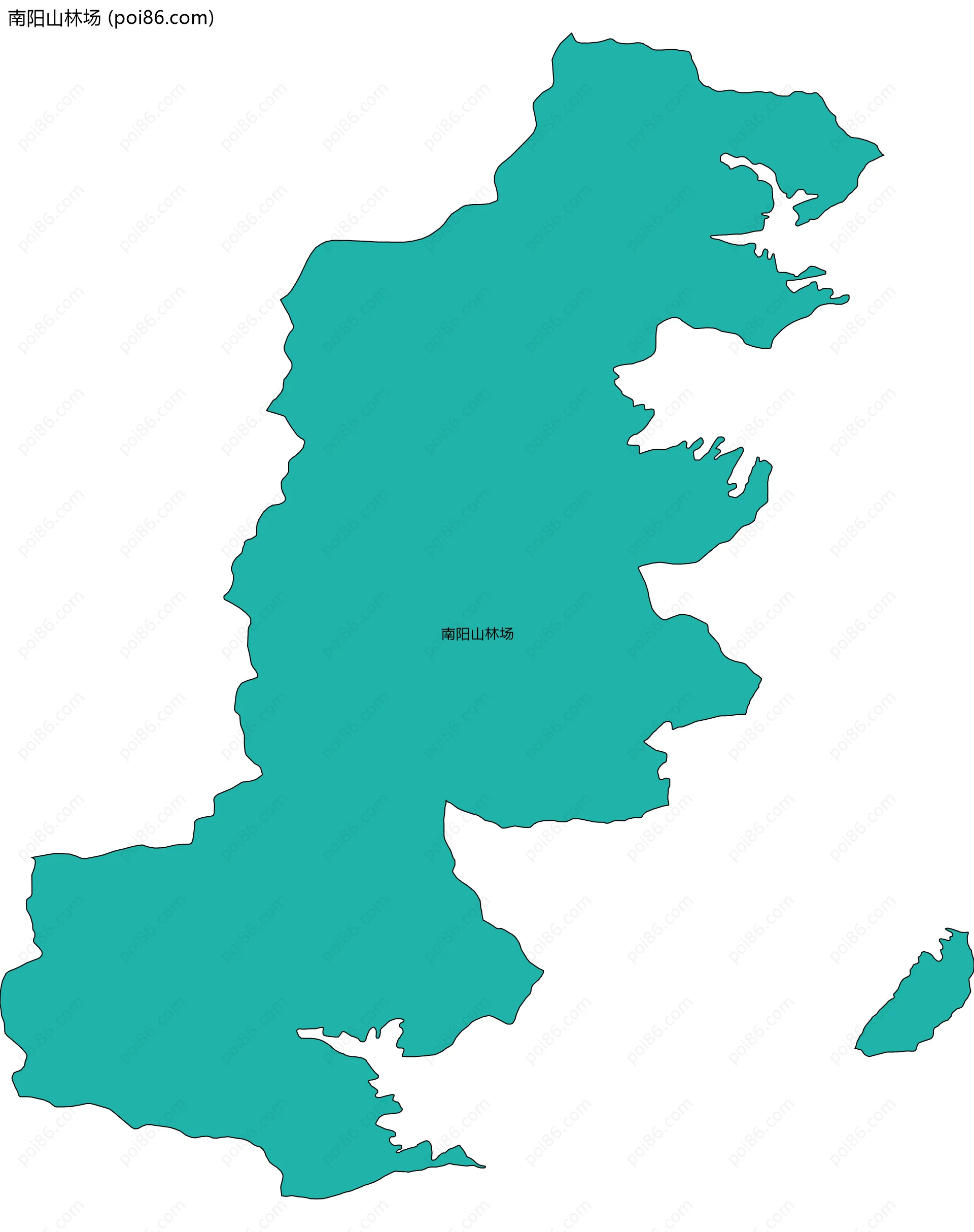 南阳山林场边界地图