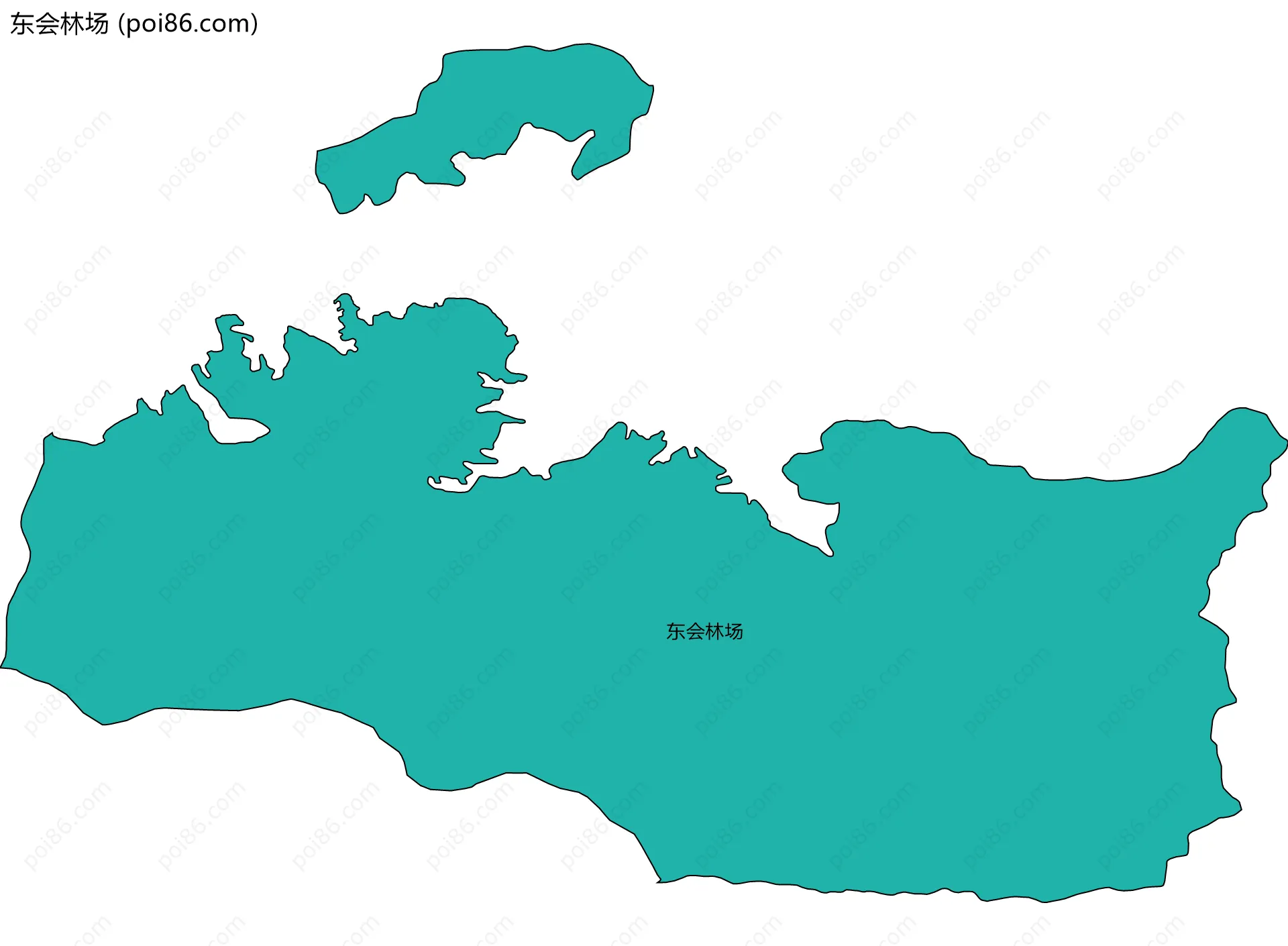 东会林场边界地图